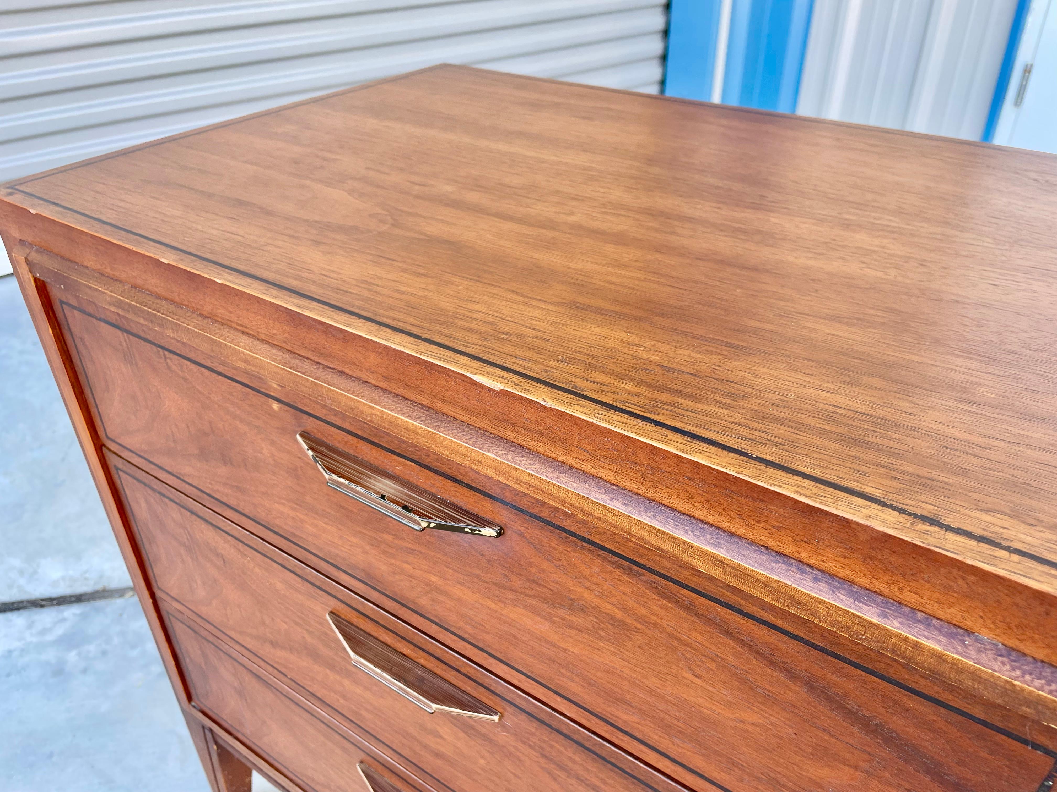 1960s Mid Century Walnut Nightstand by Kent Coffey For Sale 5