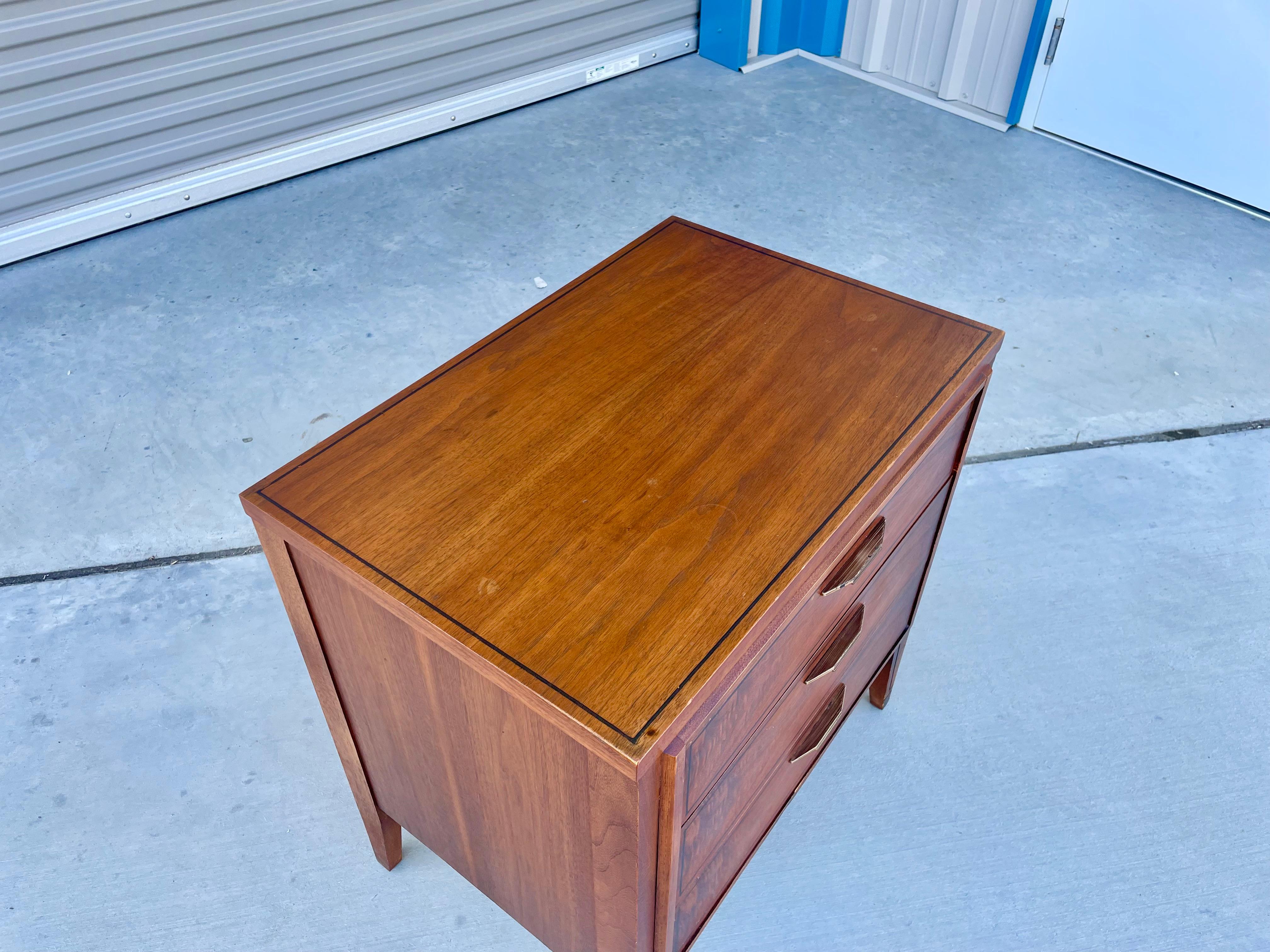 Mid-20th Century 1960s Mid Century Walnut Nightstand by Kent Coffey For Sale