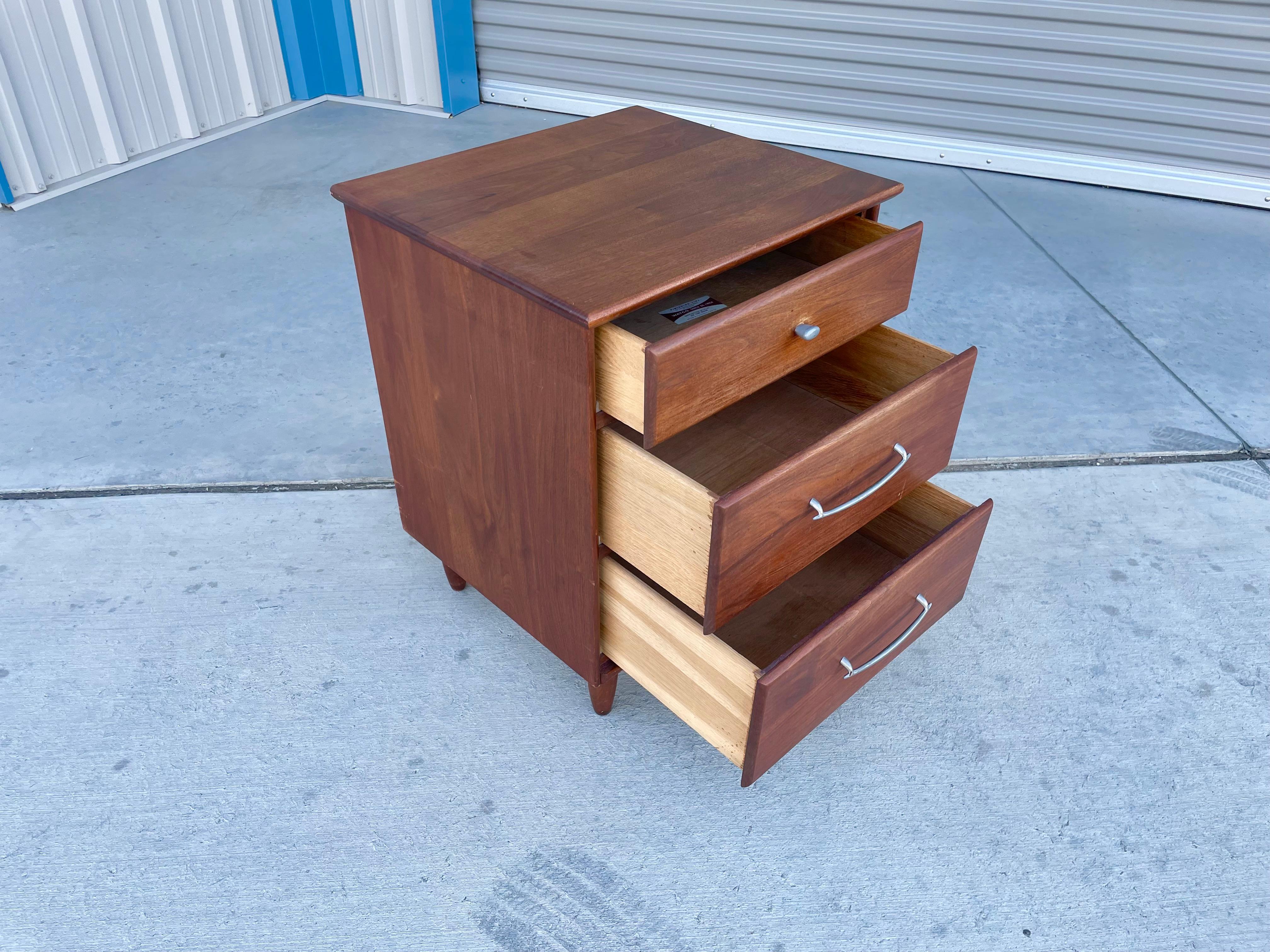 1960s Mid Century Walnut Nightstands by Ace- Hi - a Pair For Sale 6