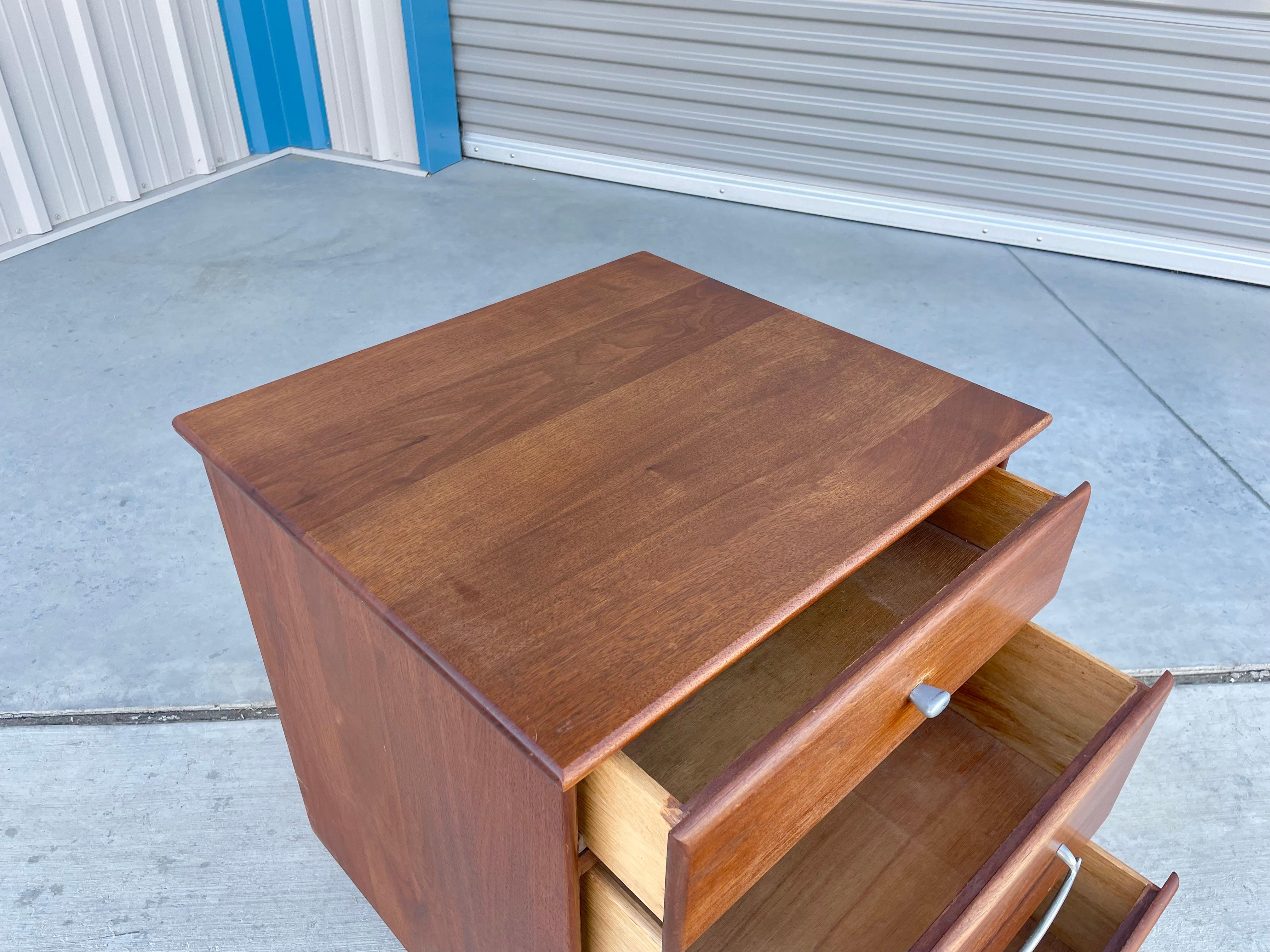 1960s Mid Century Walnut Nightstands by Ace- Hi - a Pair For Sale 7