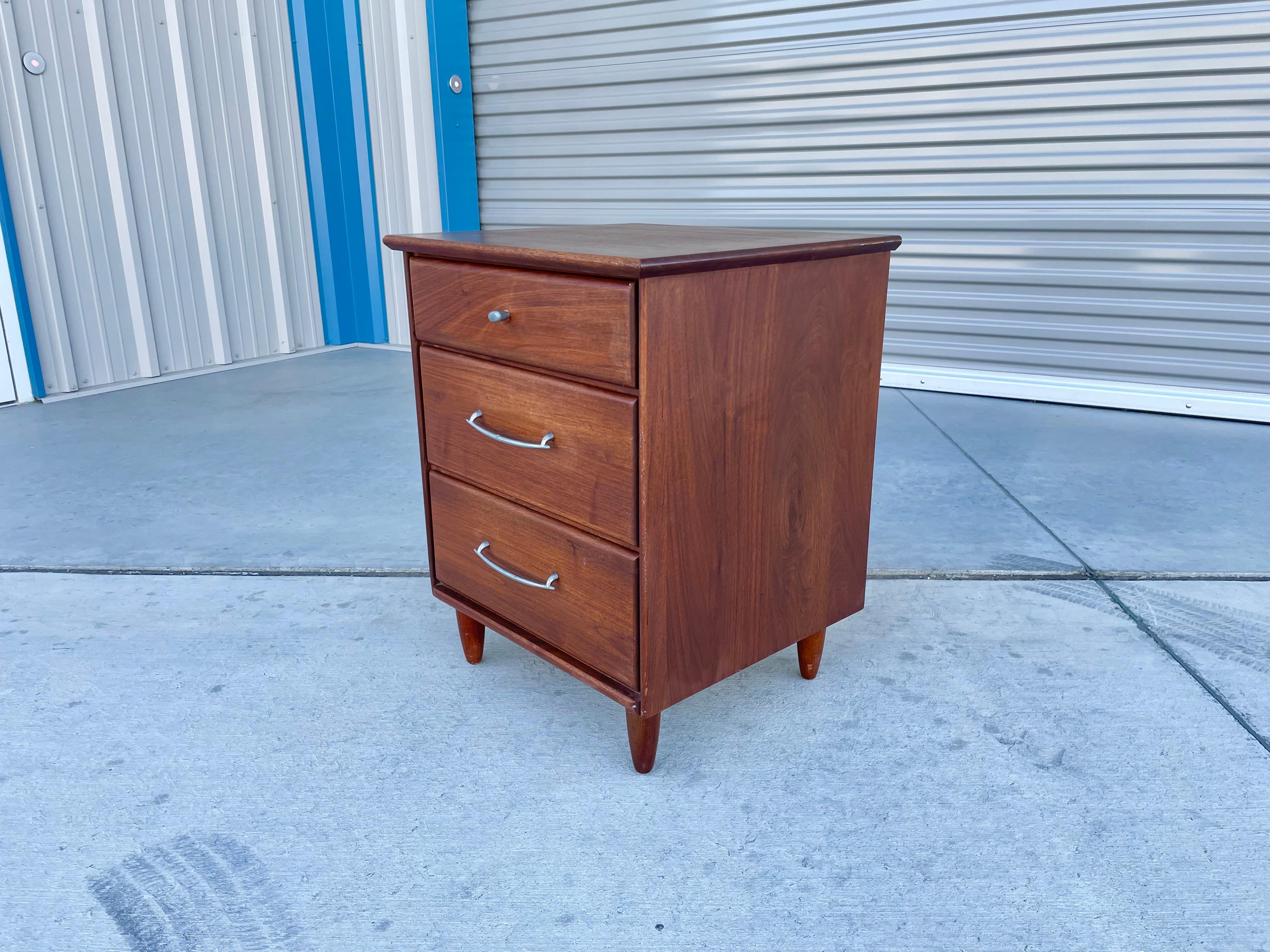Mid-20th Century 1960s Mid Century Walnut Nightstands by Ace- Hi - a Pair For Sale