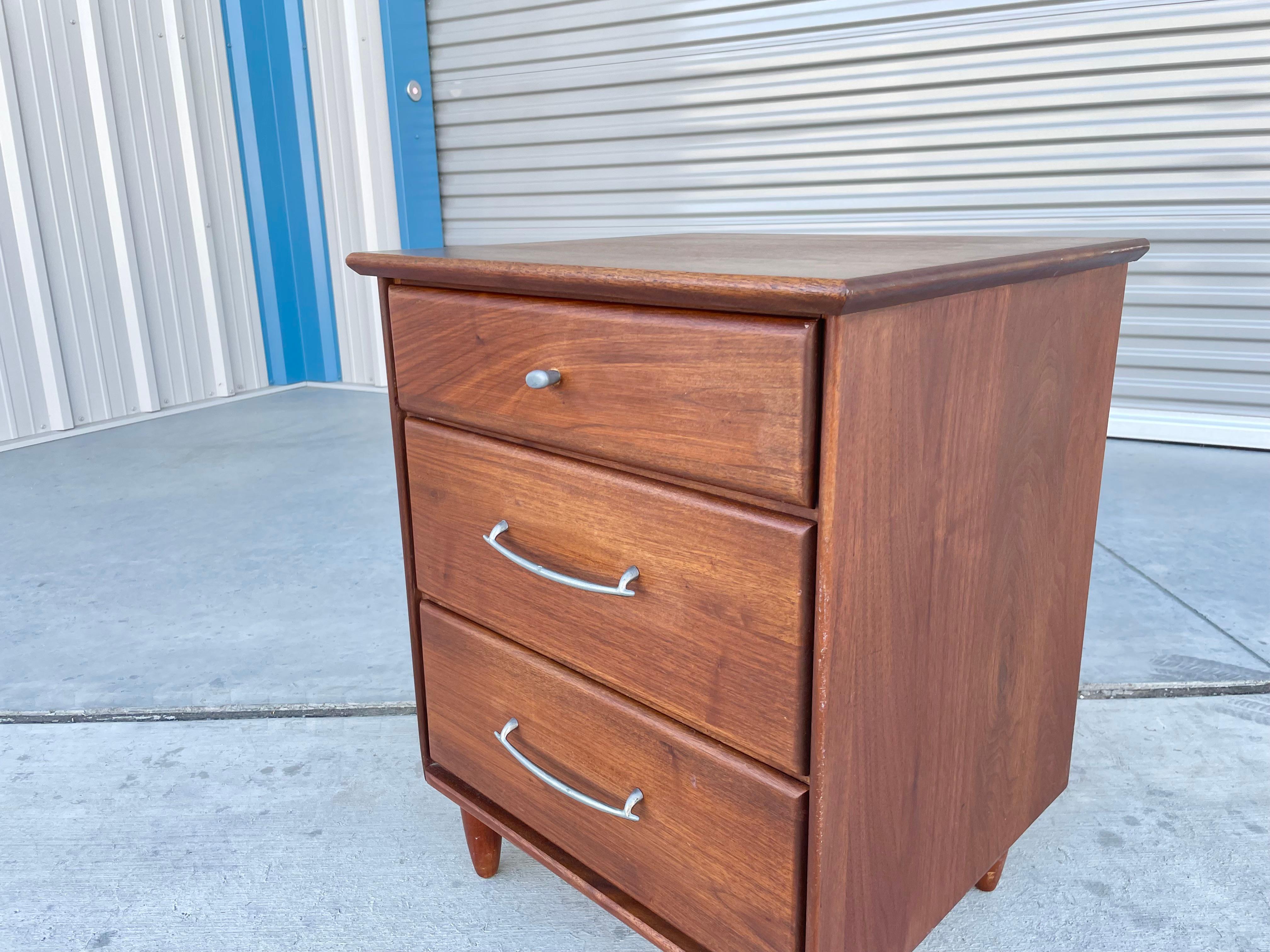 1960s Mid Century Walnut Nightstands by Ace- Hi - a Pair For Sale 2