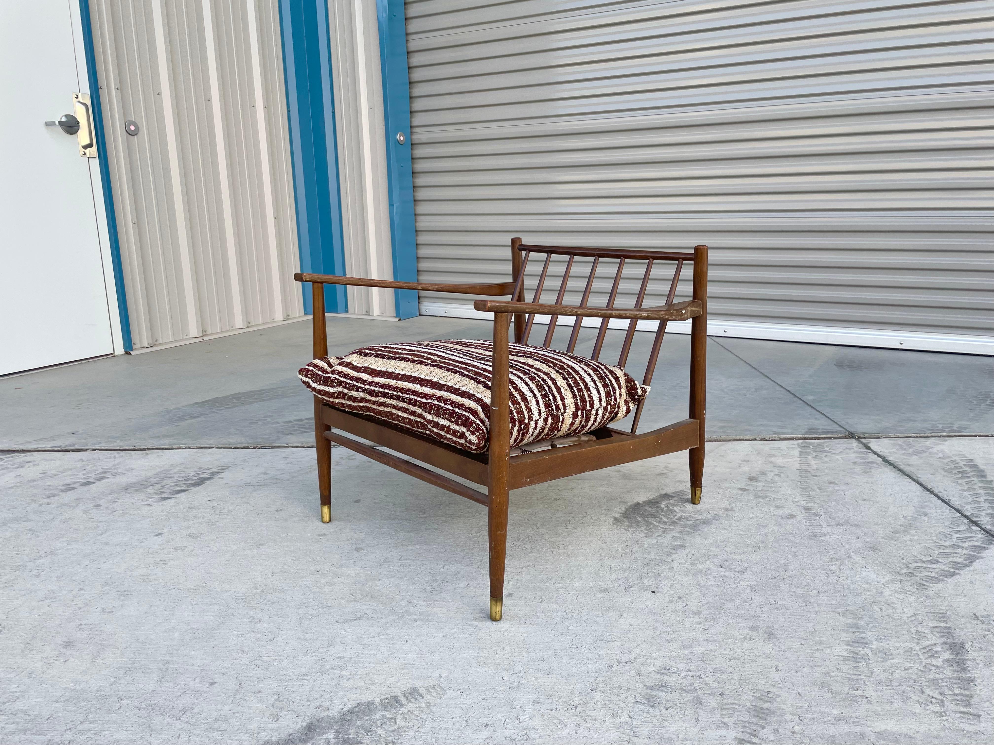 1960s Mid Century Walnut Slipper Lounge Chairs - Set of 3 For Sale 2