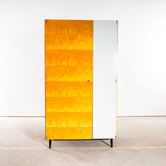 1960's Mid Century White Door Open Wardrobe - UP Zavody