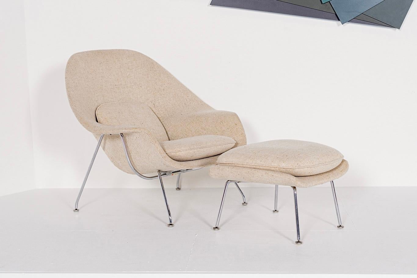 knoll womb chair and ottoman