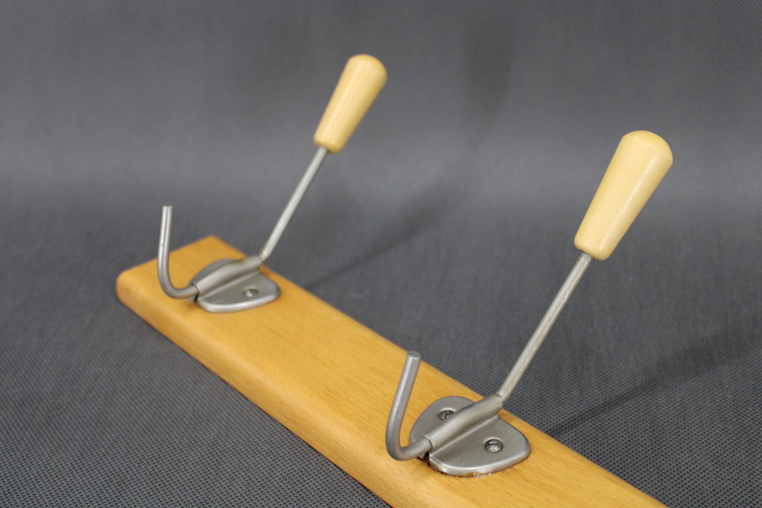 Mid-20th Century 1960s Mid-century Wooden Wall Hanger, Czechoslovakia For Sale