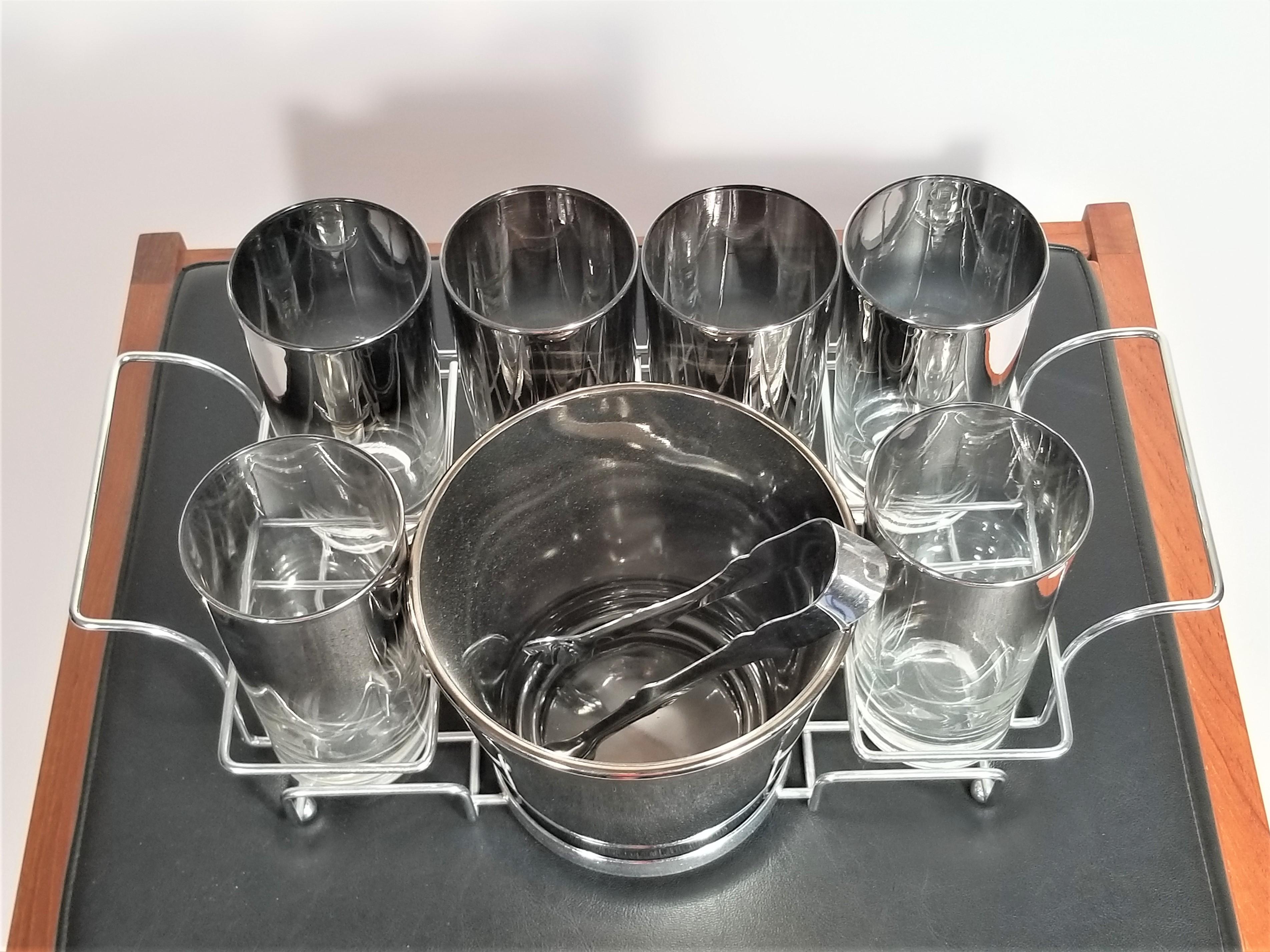 Dorothy Thorpe 1960s Midcentury Glassware or Barware  Set  In Excellent Condition In New York, NY