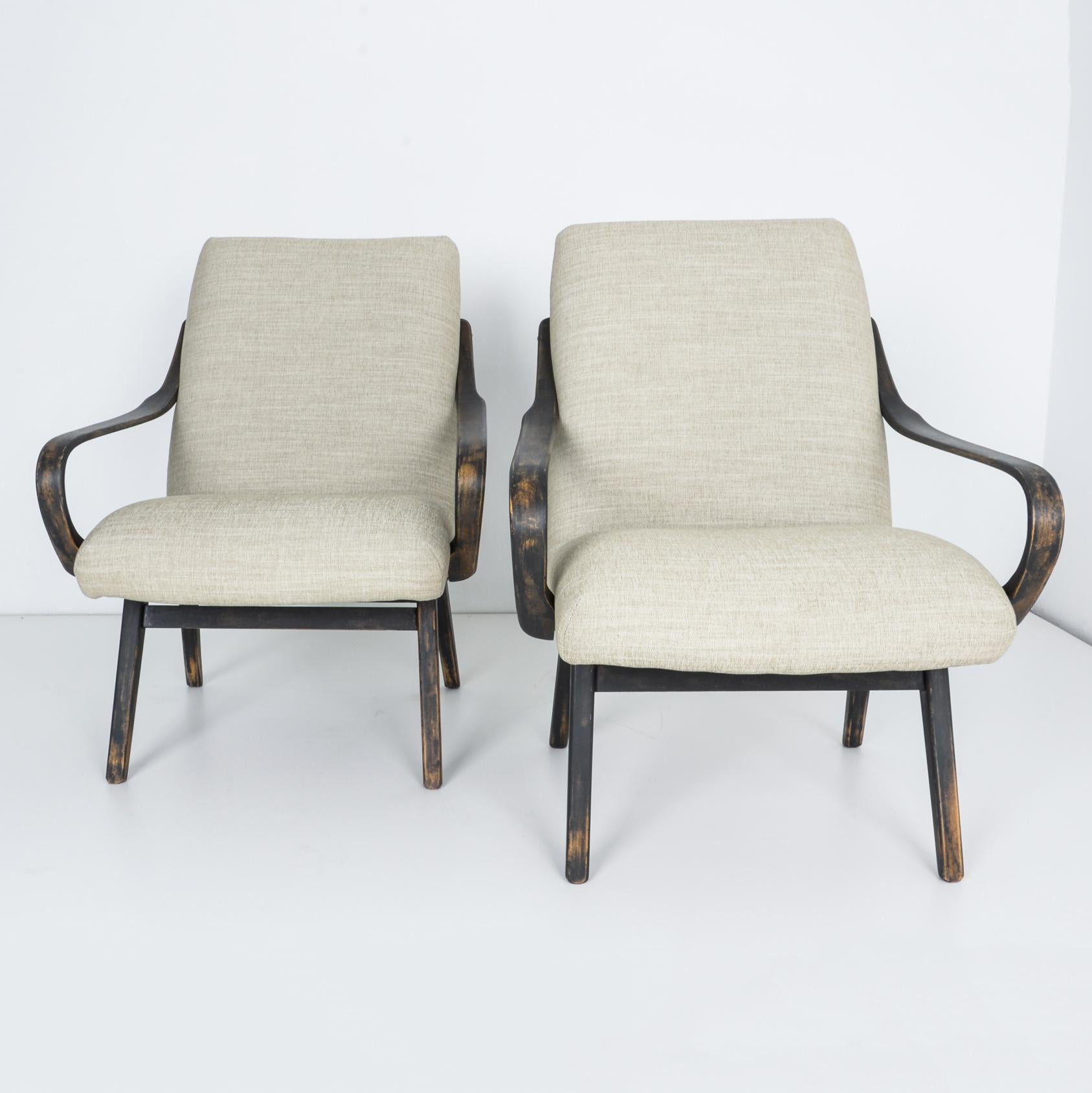 Mid-Century Modern 1960s Midcentury Czech Lounge Chairs, a Pair