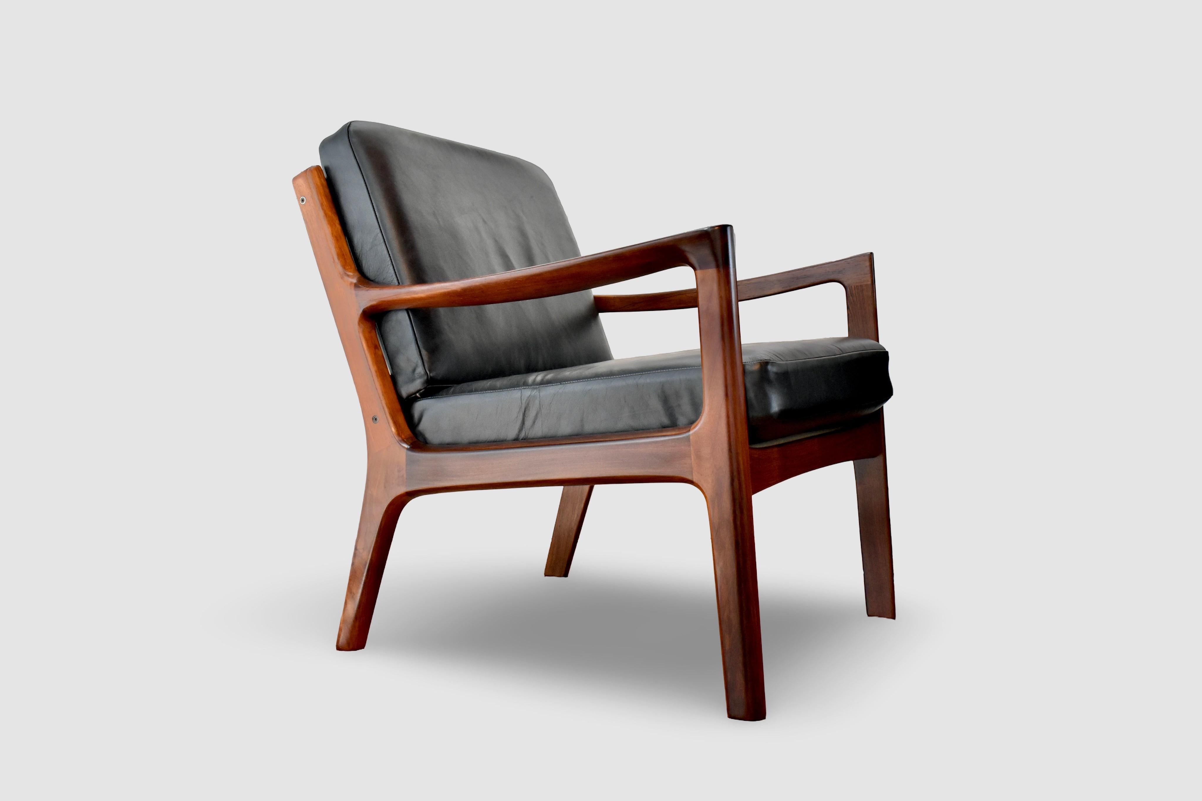 1960s MidCentury Danish Ole Wanscher Rosewood Senator Chair For France & Son For Sale 14
