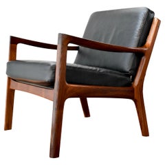 1960s MidCentury Danish Ole Wanscher Rosewood Senator Chair For France & Son