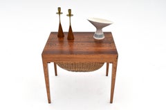 1960s Midcentury Danish Severin Hansen Jr Rosewood Sewing Table/Night Stand