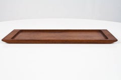 1960s Midcentury Danish Solid Wooden Teak Desk Accessory or Table Tray