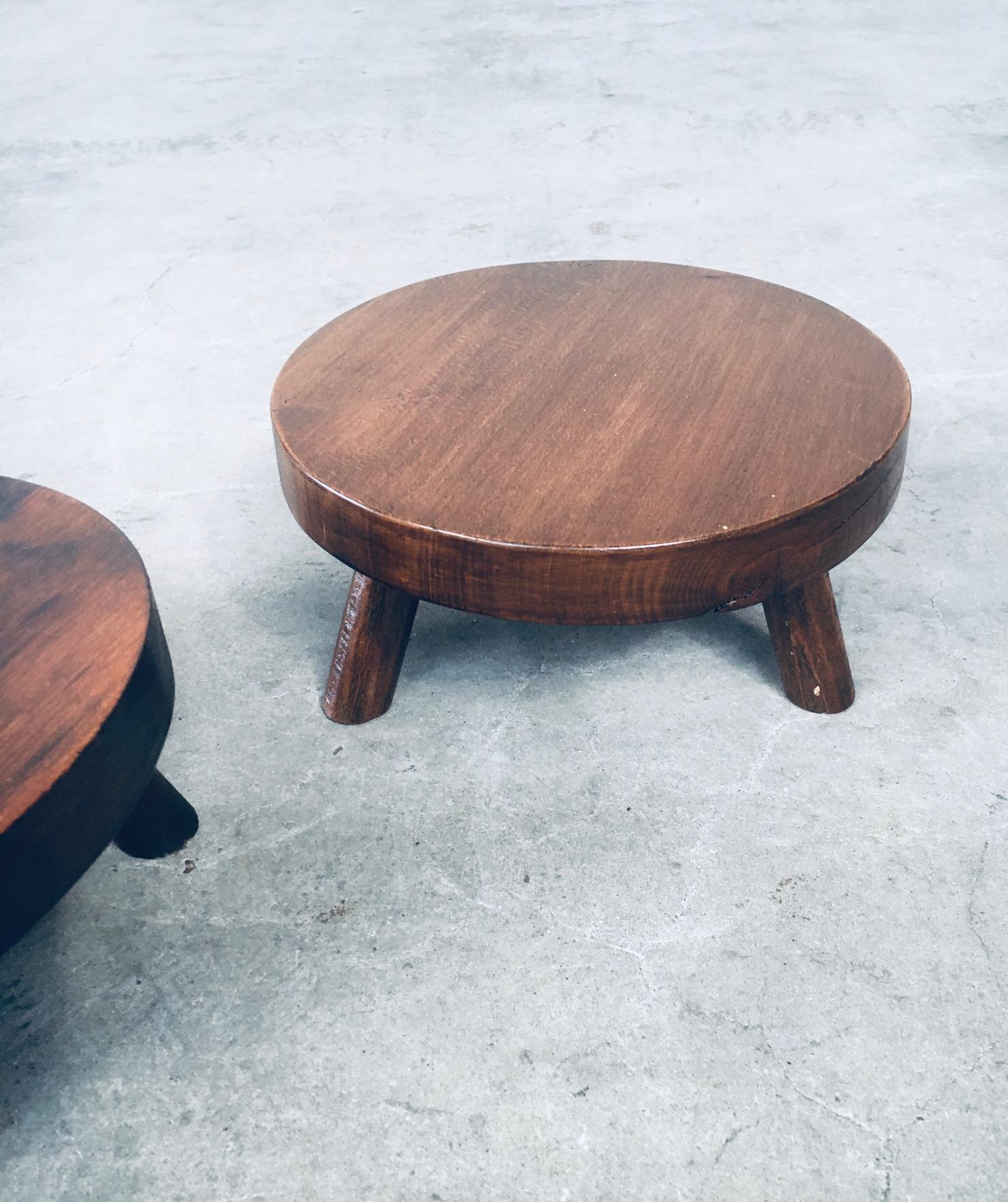 1960's Midcentury Design Tripod Low Plant Table set For Sale 3