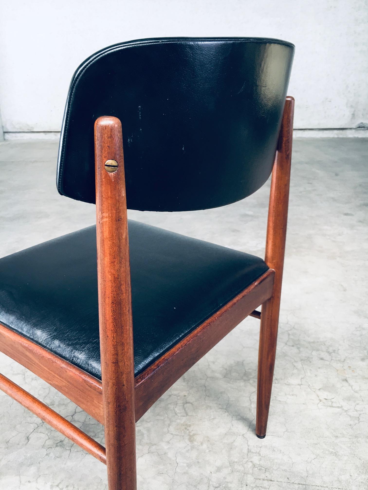1960's Midcentury Dutch Design Dining Chairs For Sale 12