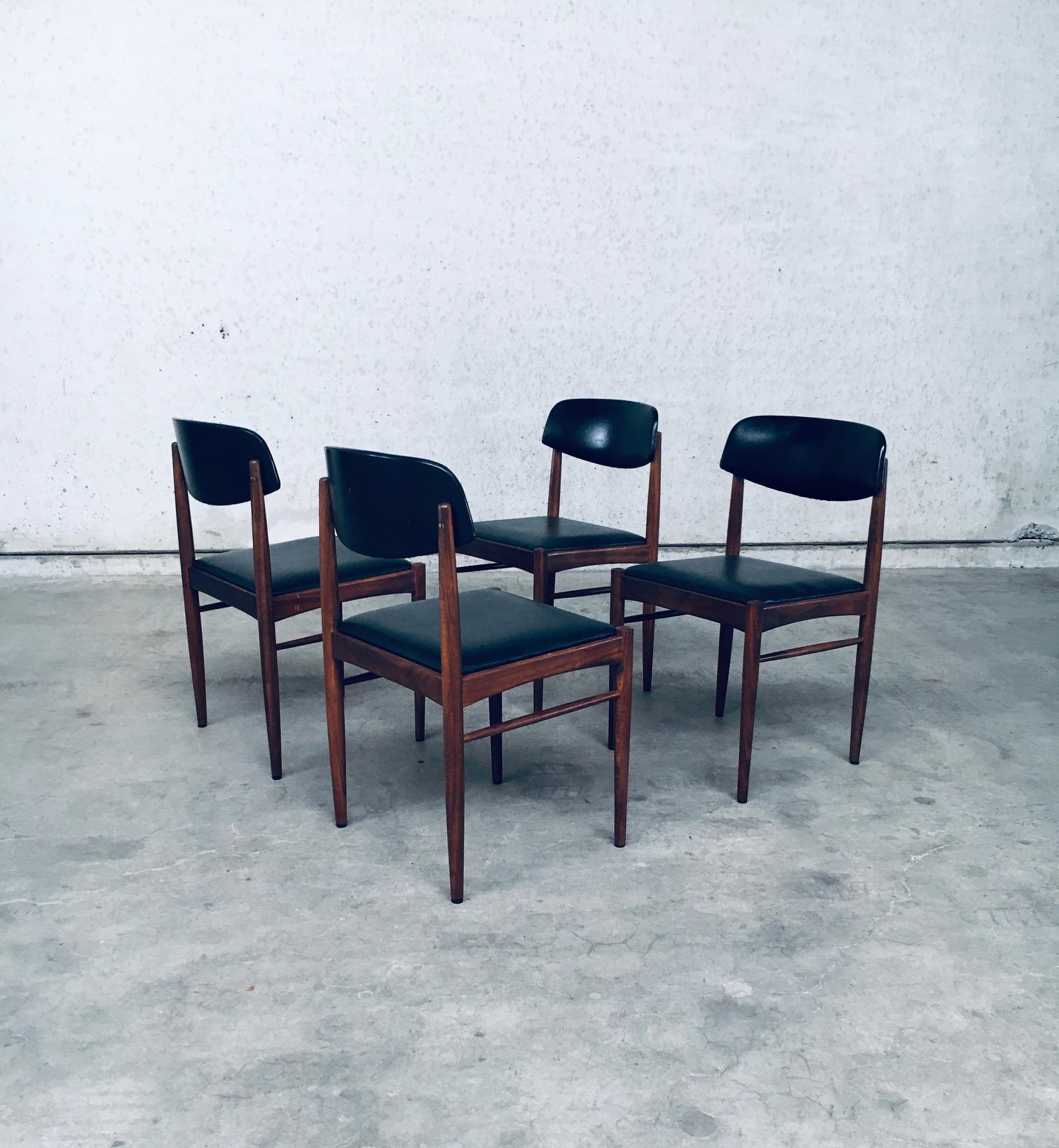 Mid-20th Century 1960's Midcentury Dutch Design Dining Chairs For Sale