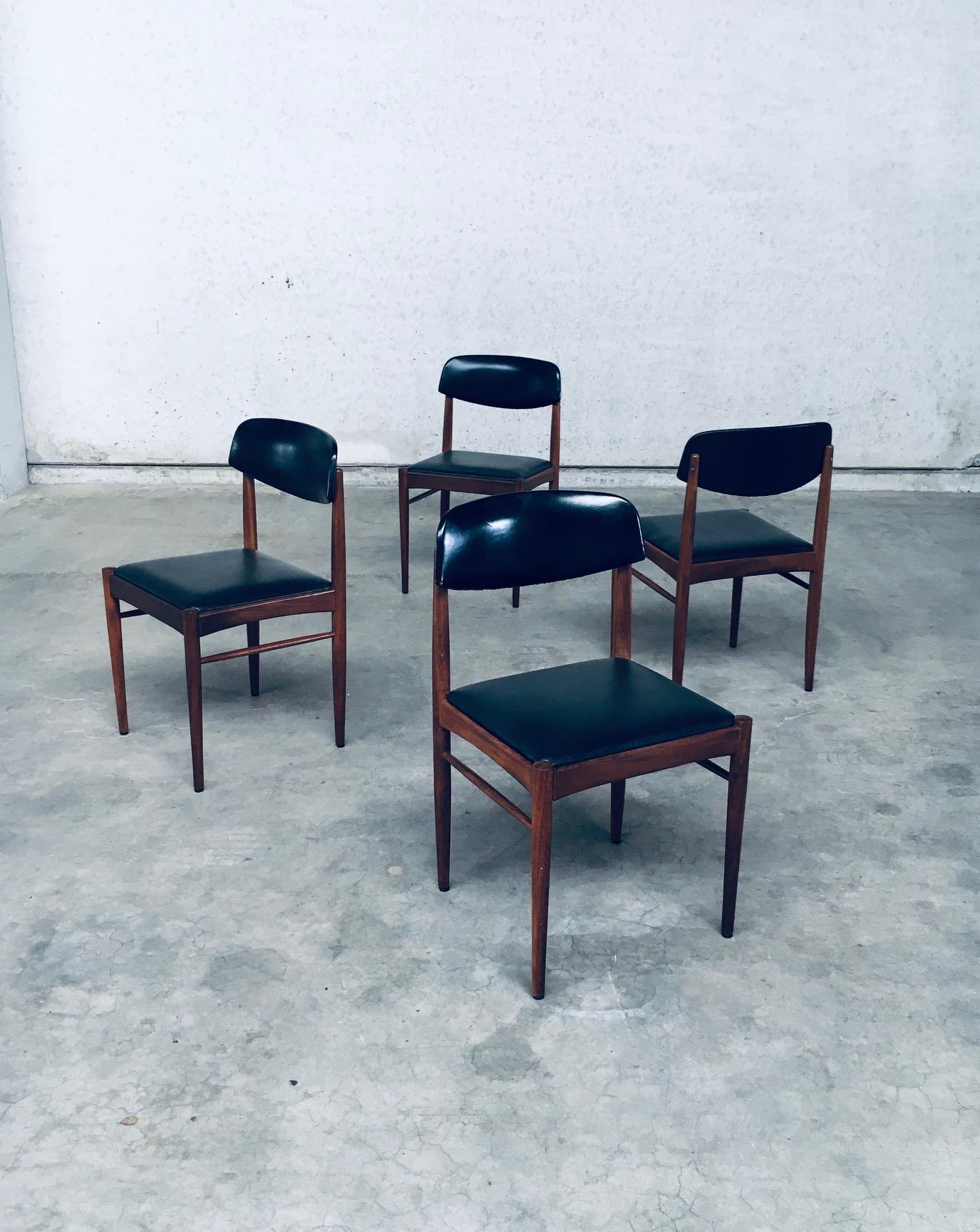 Faux Leather 1960's Midcentury Dutch Design Dining Chairs For Sale