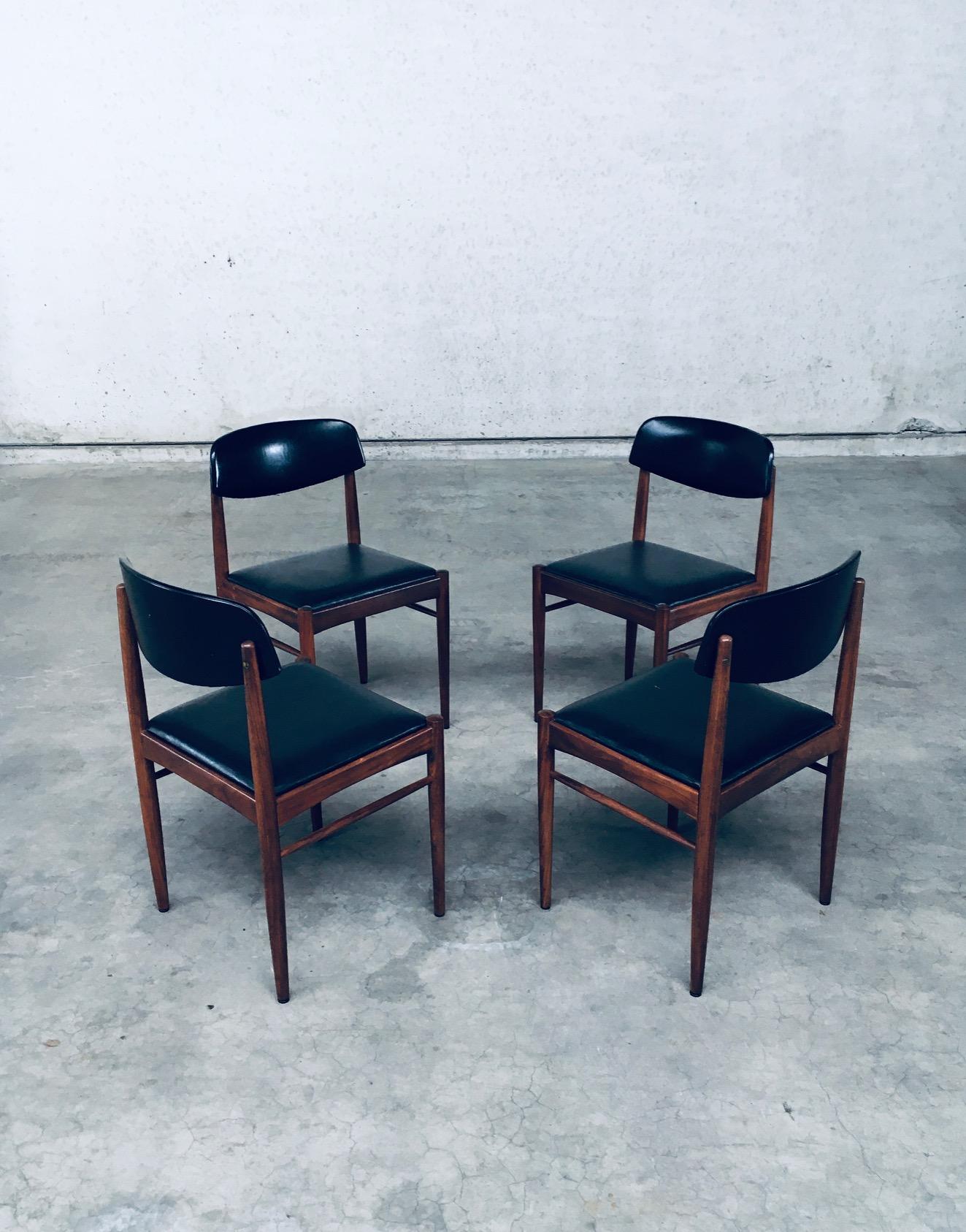 1960's Midcentury Dutch Design Dining Chairs For Sale 1