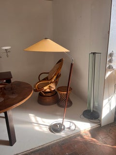 1960s Midcentury Floor Lamp "Japanese Style" by Zukov, Czechoslovakia