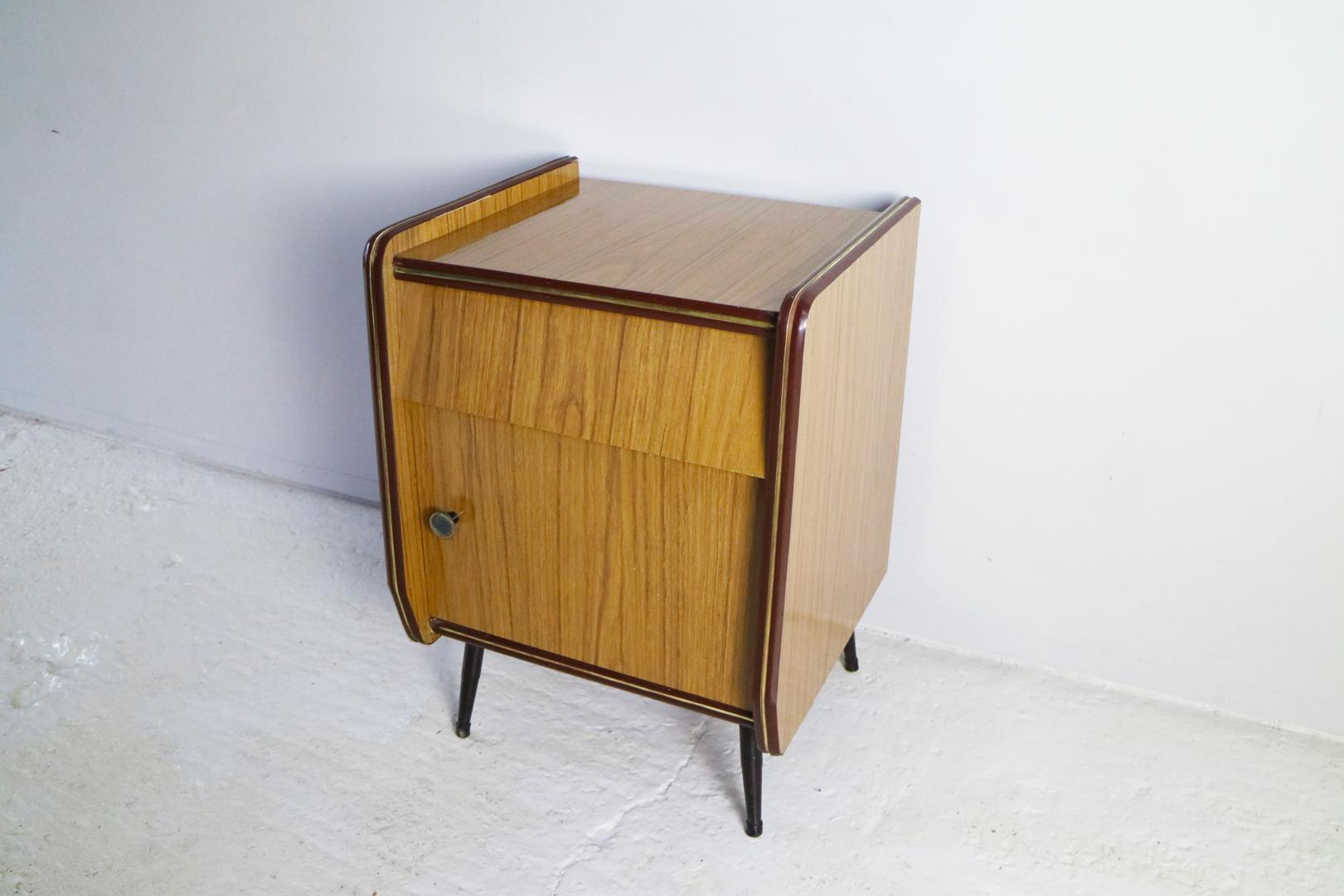 Mid-Century Modern 1960s Midcentury Formica Bedside Cabinet For Sale