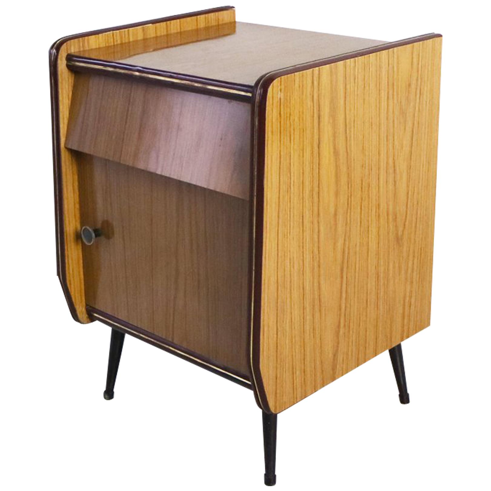 1960s Midcentury Formica Bedside Cabinet For Sale