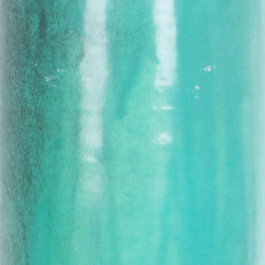 Mid-Century Modern 1960s Midcentury German Aqua Blue Glazed Ceramic Vase