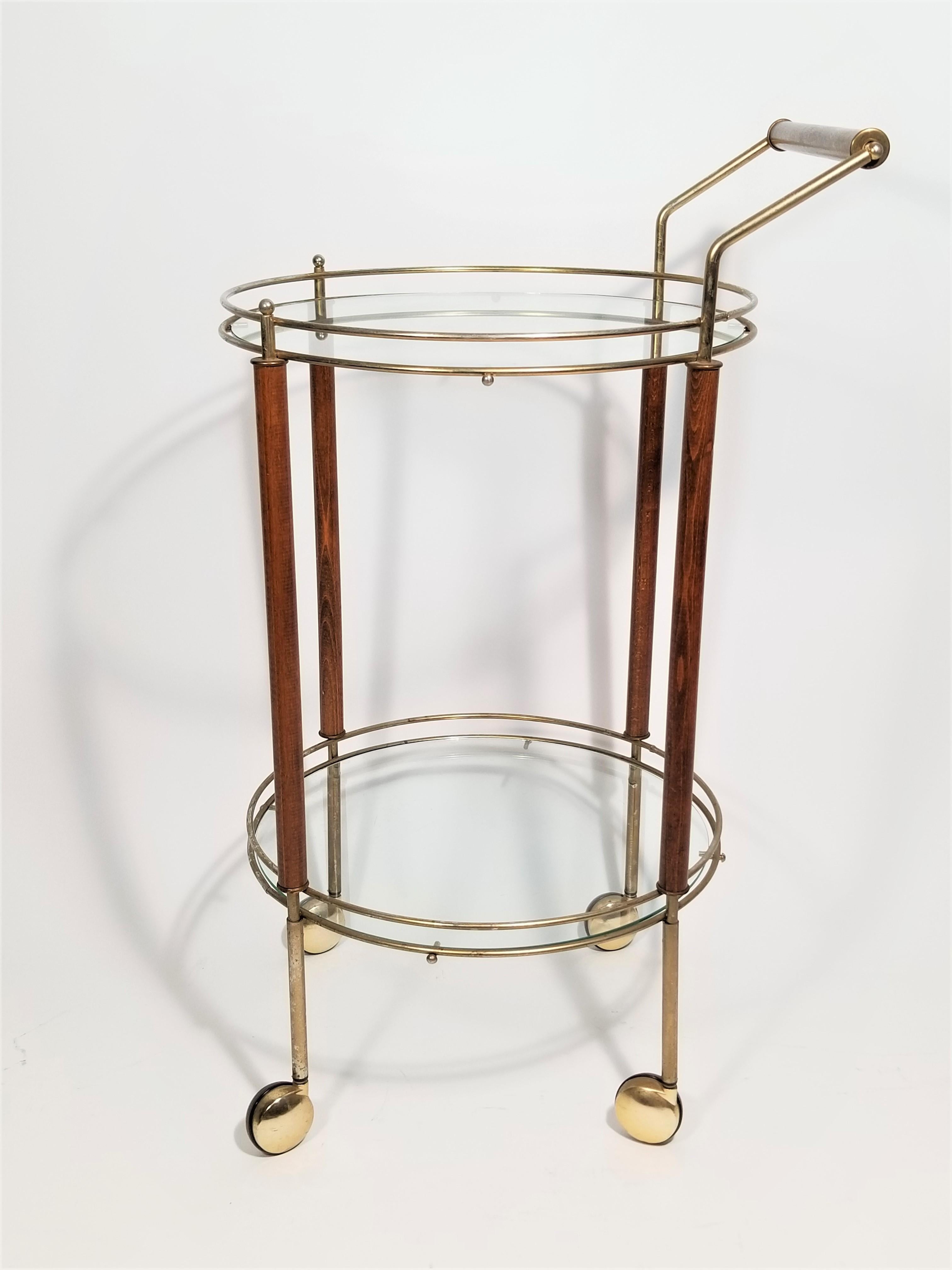 1960s Midcentury Italian Bar Cart In Good Condition In New York, NY