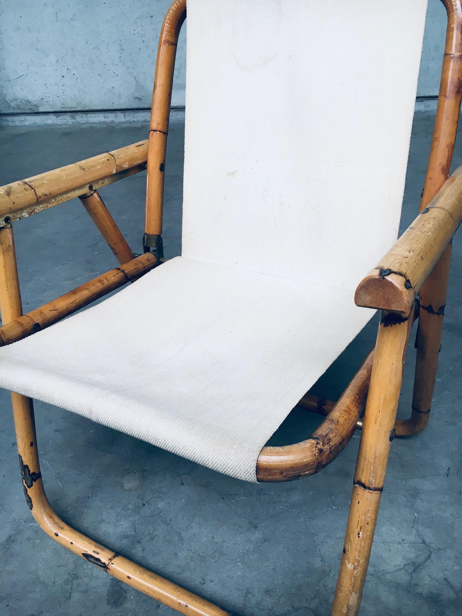 1960's Mid-Century Modern Design Bamboo Folding Chair 4