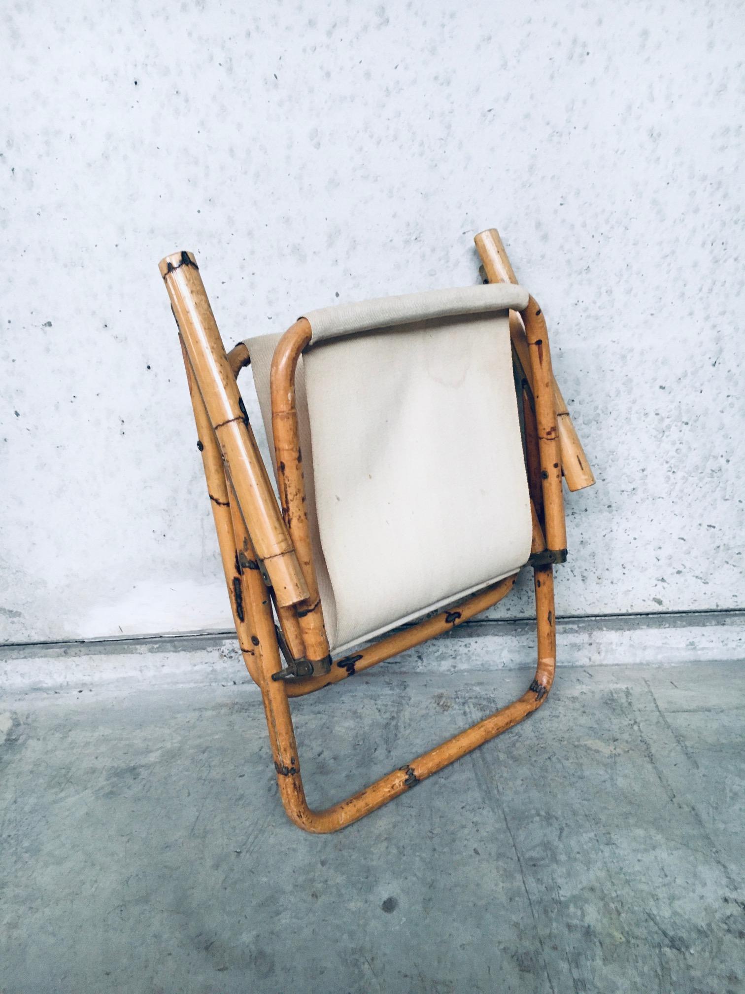 1960's Mid-Century Modern Design Bamboo Folding Chair 7