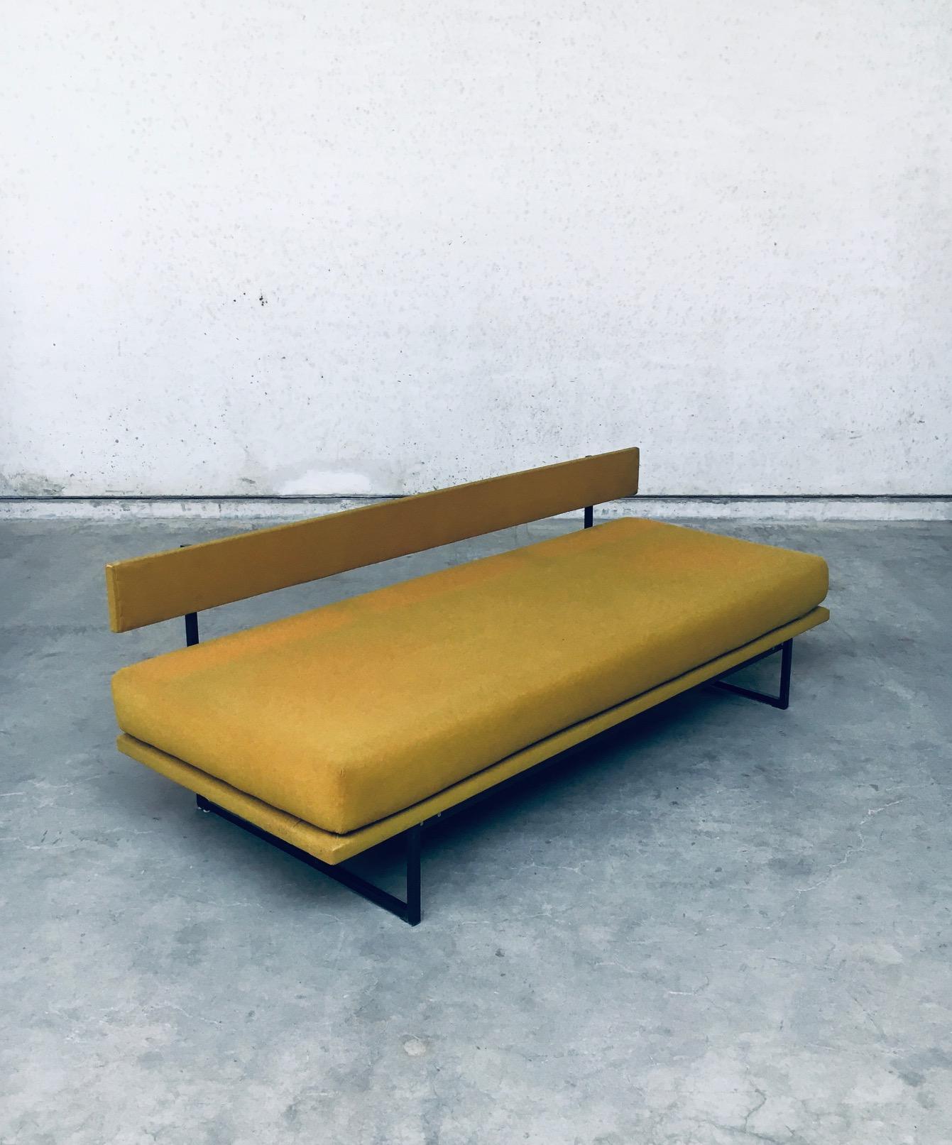 1960's Midcentury Modern Dutch Design 3 Seat Sofa Bench For Sale 3