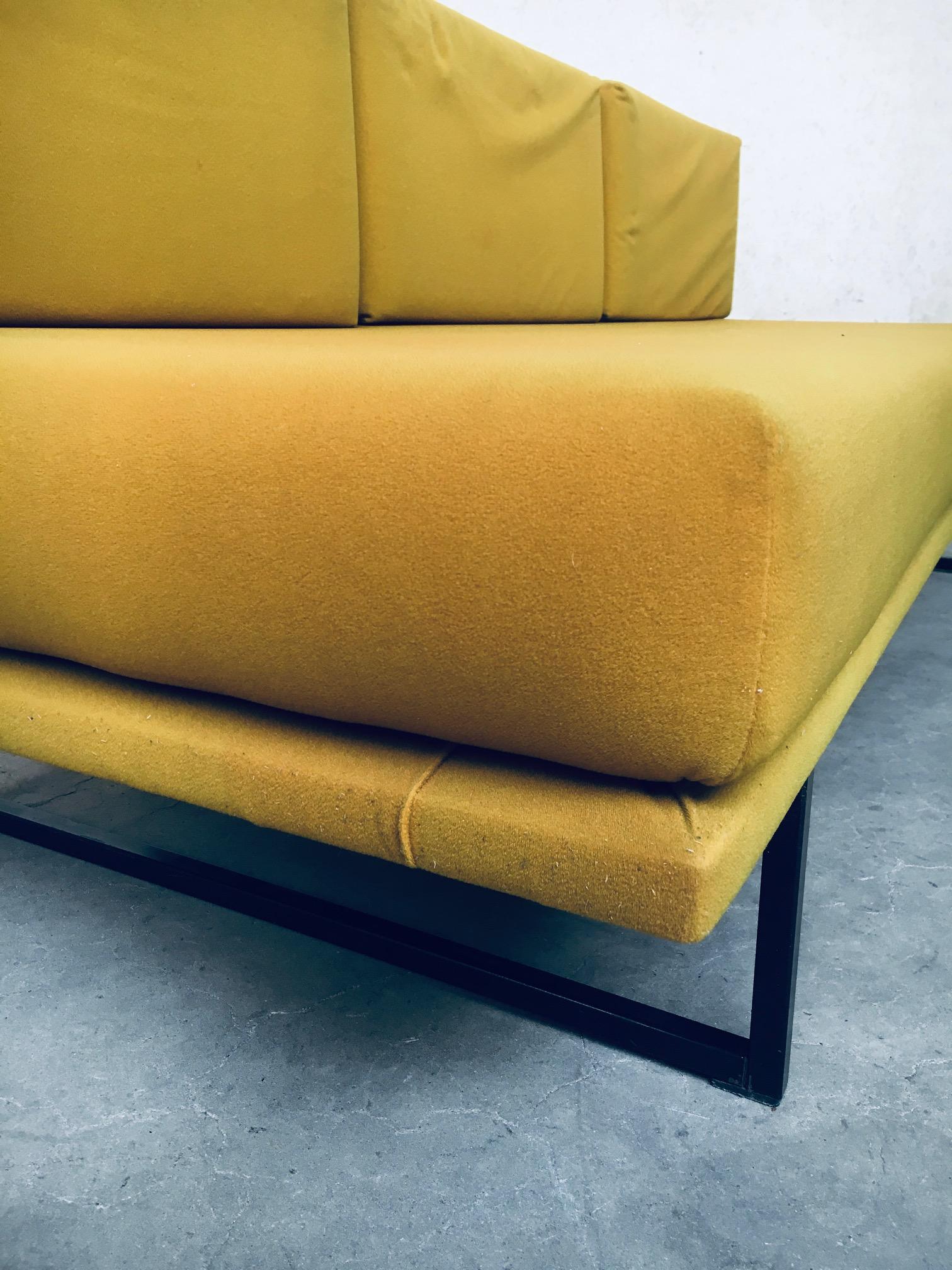 1960's Midcentury Modern Dutch Design 3 Seat Sofa Bench For Sale 7