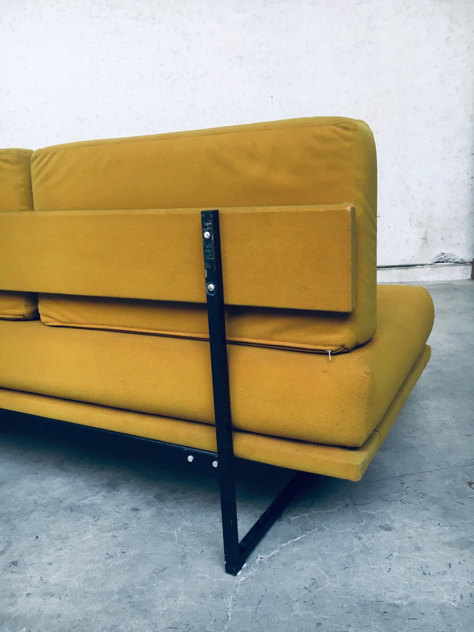 1960's Midcentury Modern Dutch Design 3 Seat Sofa Bench For Sale 9