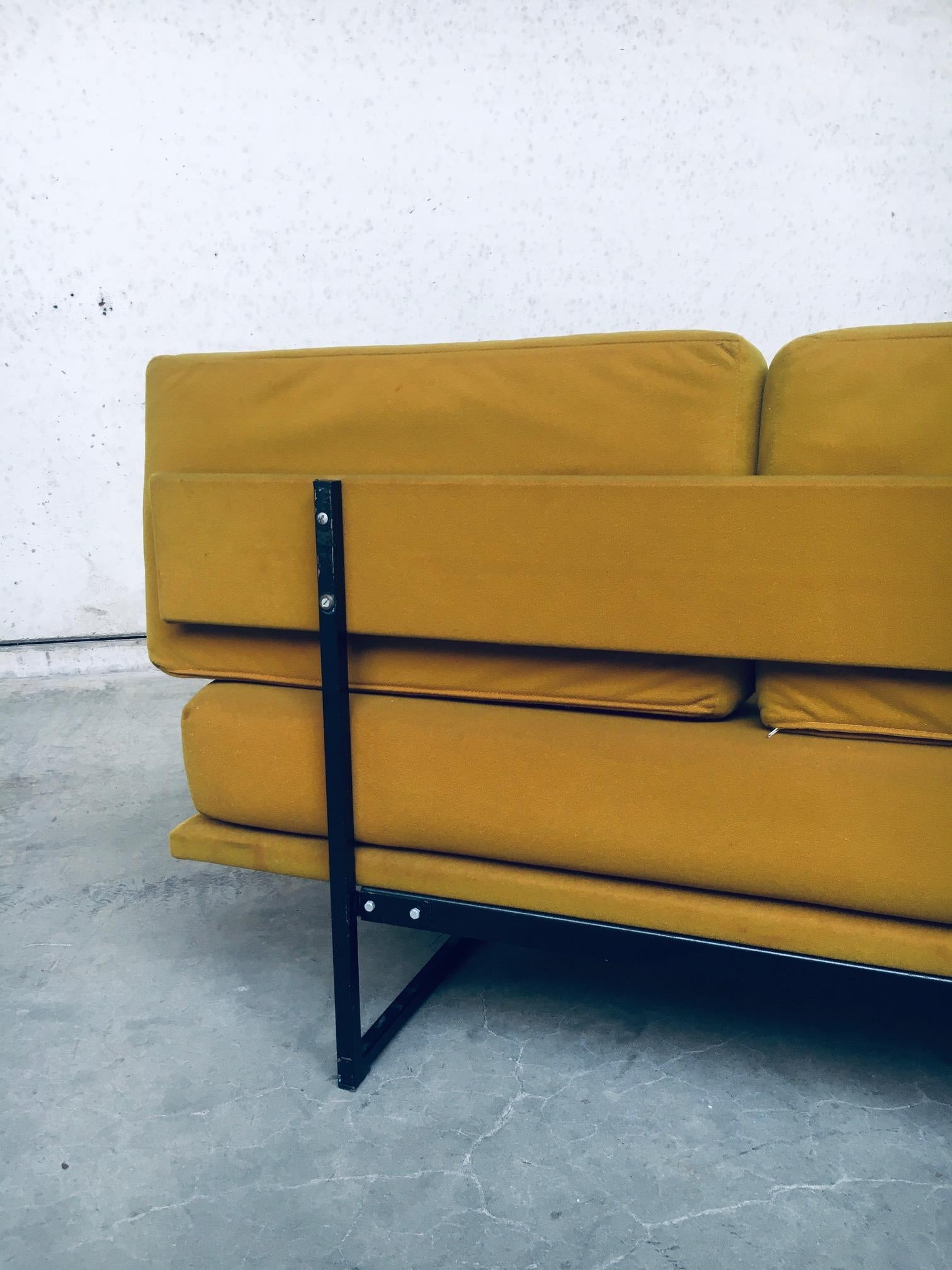 1960's Midcentury Modern Dutch Design 3 Seat Sofa Bench For Sale 10