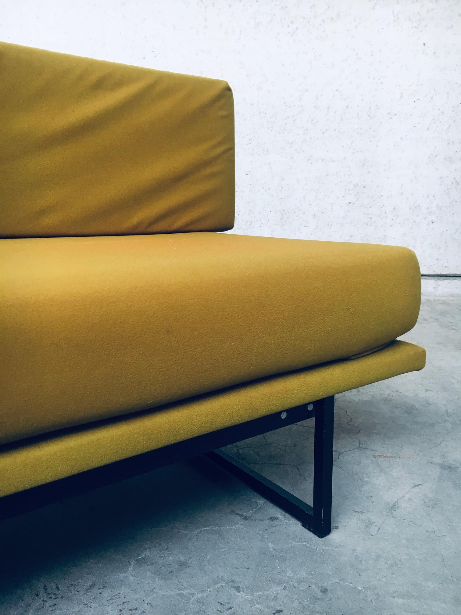 1960's Midcentury Modern Dutch Design 3 Seat Sofa Bench For Sale 11