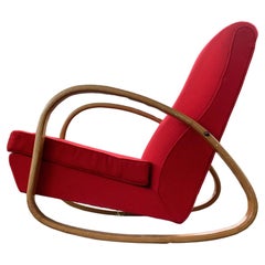 Retro 1960's midcentury modern French rocking chair