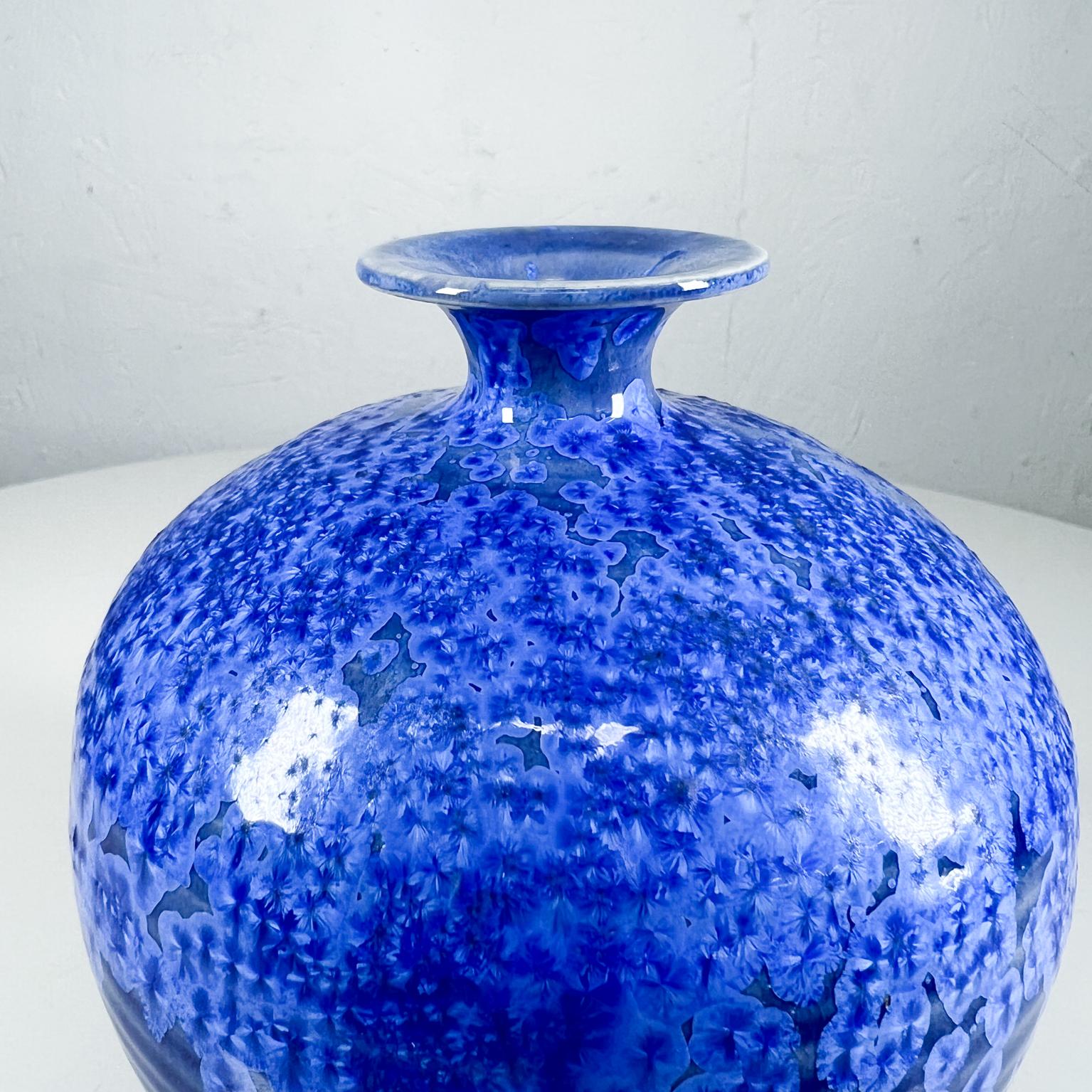 Mid-20th Century 1960s Mid-Century Modern Studio Pottery Small Cobalt Blue Vase