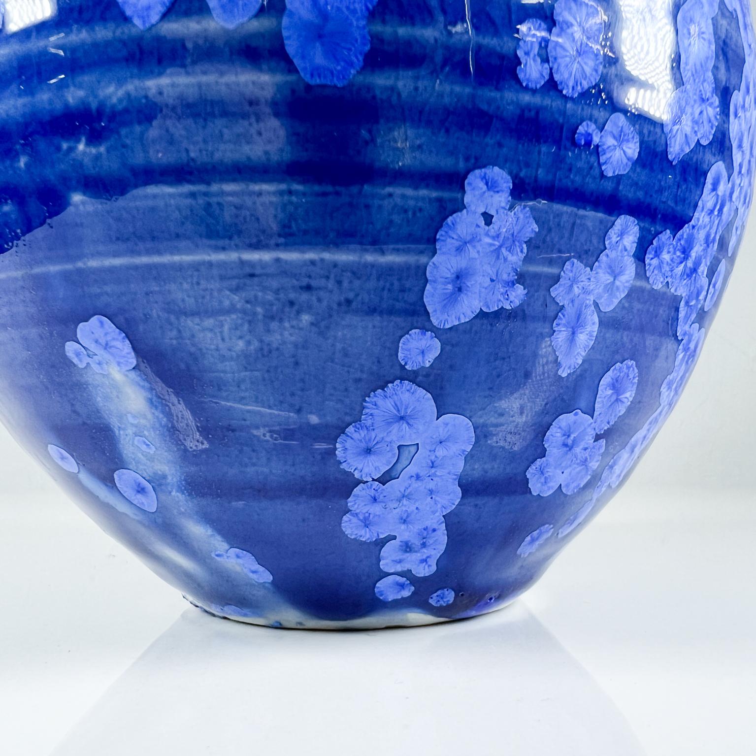 1960s Mid-Century Modern Studio Pottery Small Cobalt Blue Vase 1