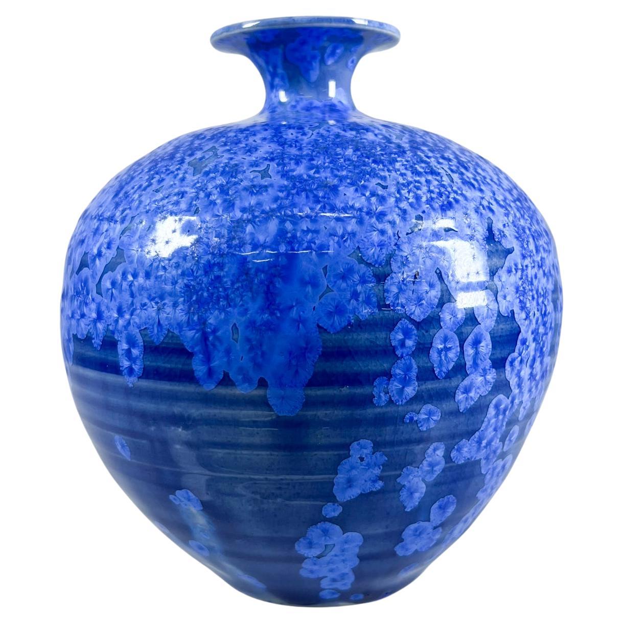 Vaso piccolo blu cobalto di Studio Pottery del 1960, metà secolo, moderno. in vendita