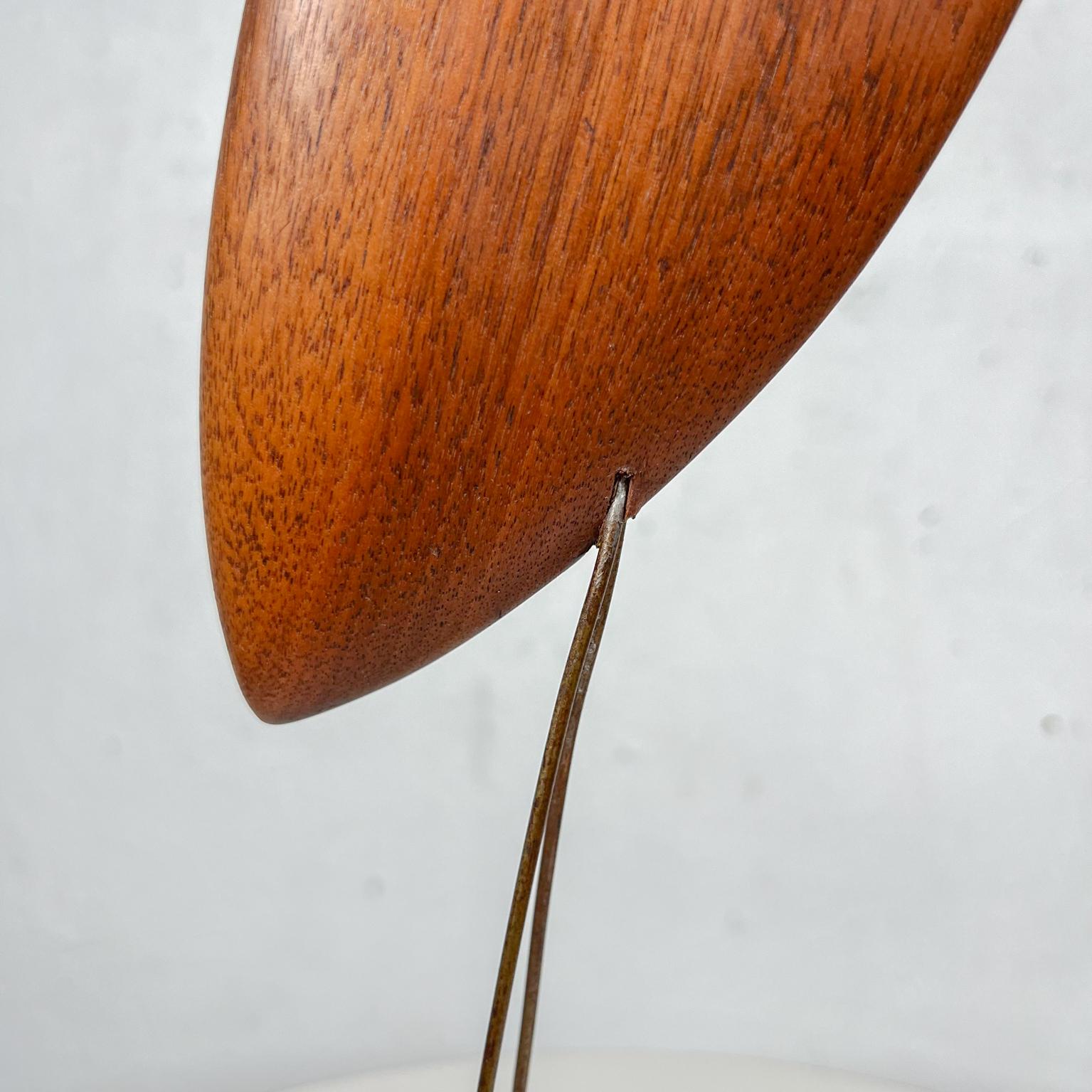 American 1960s Midcentury Modernist Carved Wood Egret Bird Sculpture K & P
