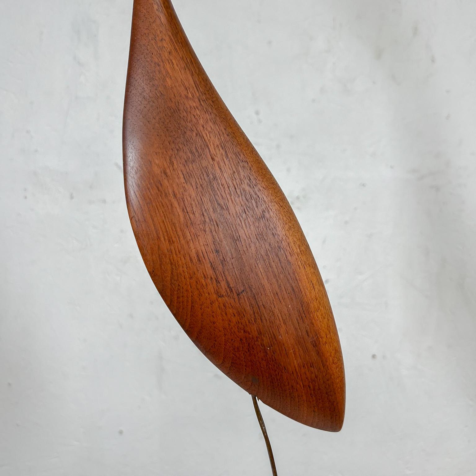 1960s Midcentury Modernist Carved Wood Egret Bird Sculpture K & P 3