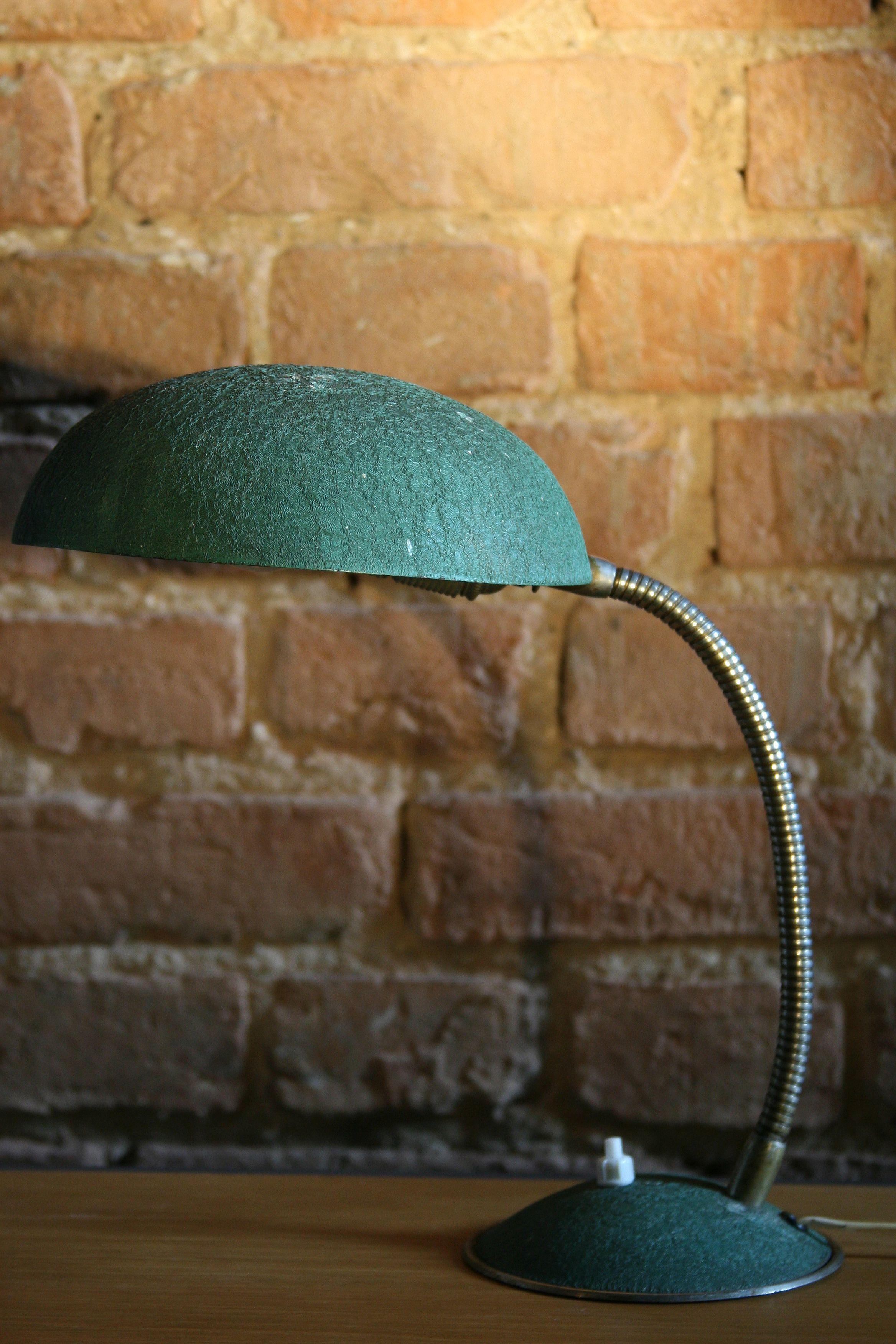Steel 1960s Midcentury Polish Table Lamp