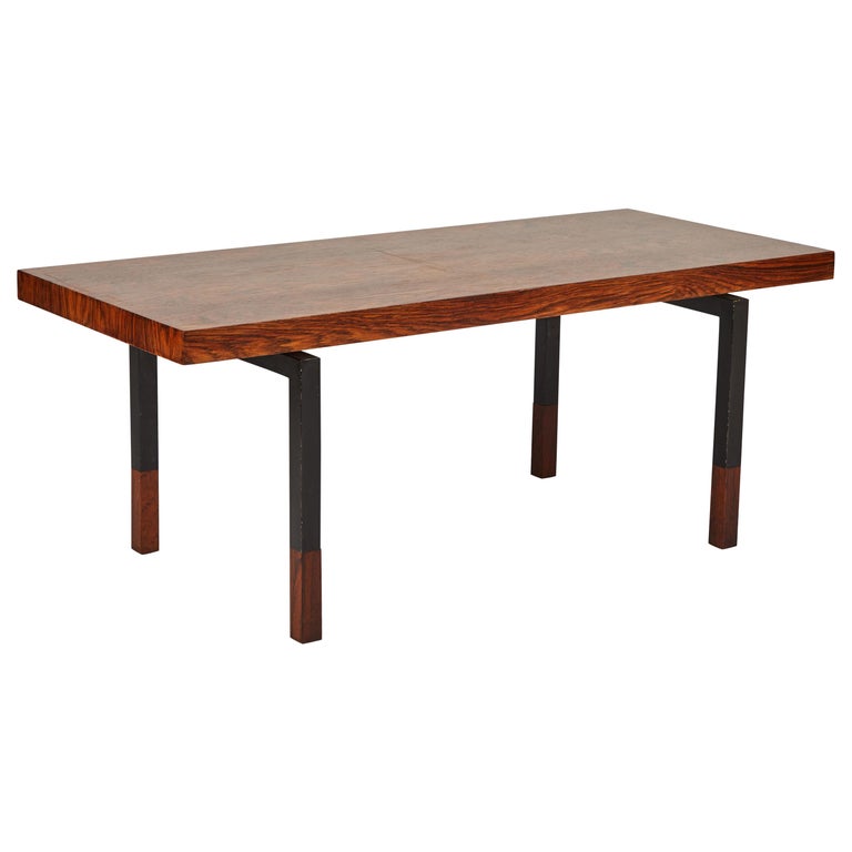 Mid Century Modern Rectangular Coffee Table in Walnut at 1stDibs