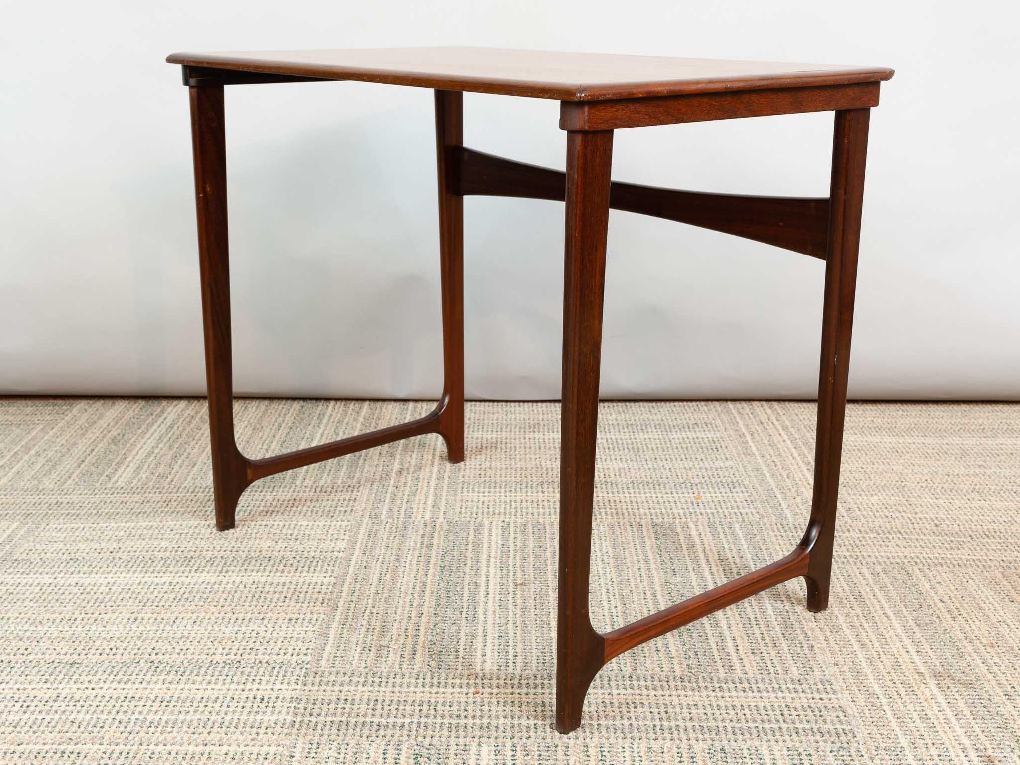 1960s Midcentury Scandinavian Danish B.C. Mobler Teak Set of 3 Nesting Tables 8