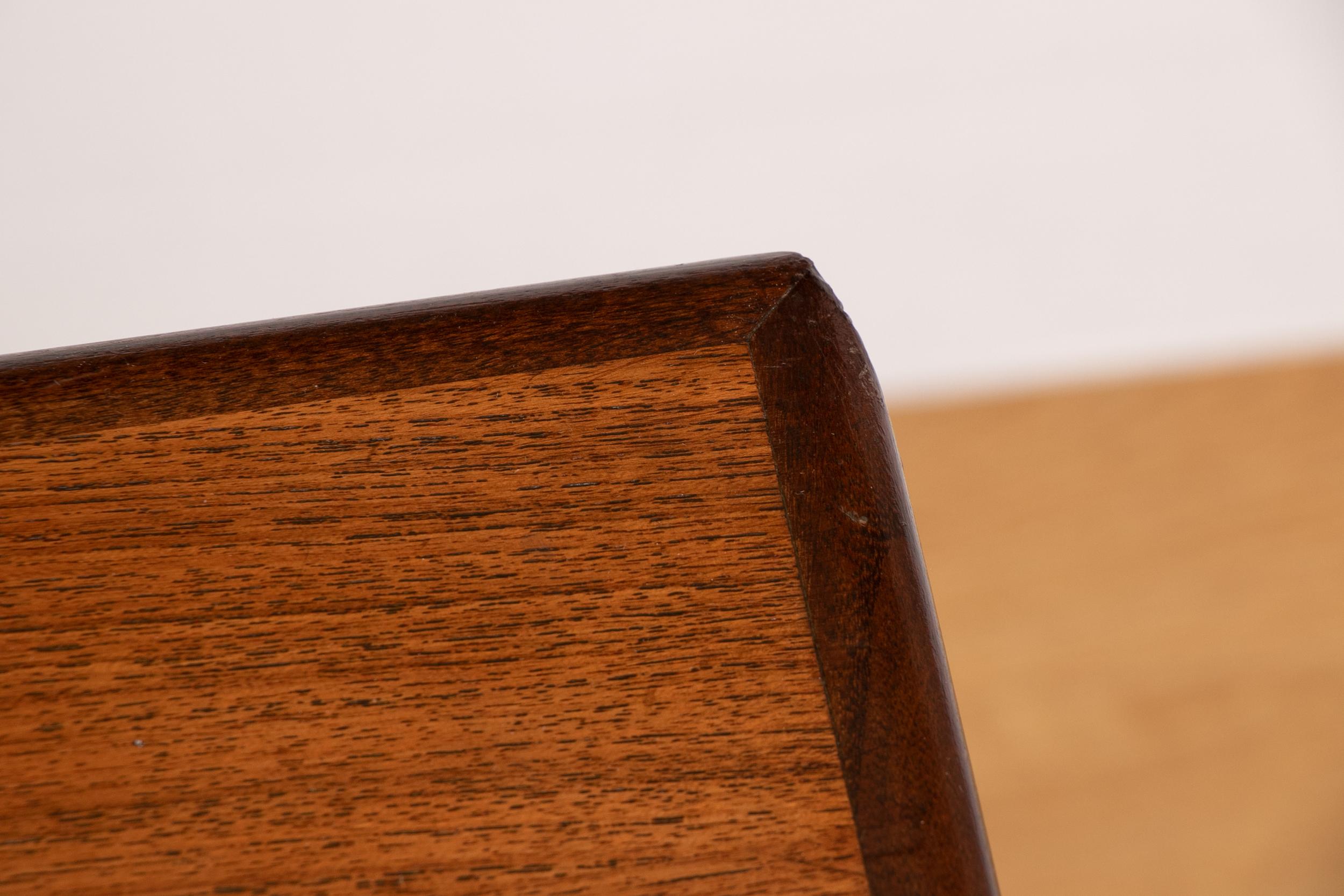1960s Midcentury Scandinavian Danish B.C. Mobler Teak Set of 3 Nesting Tables 12