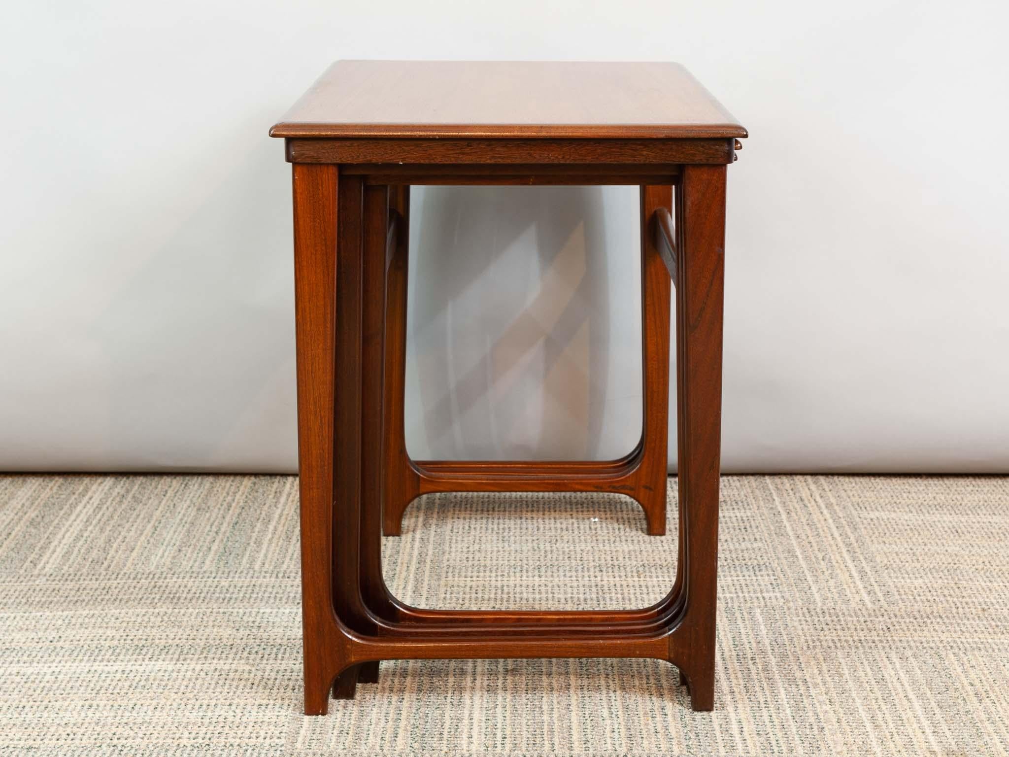 teak nesting tables for sale