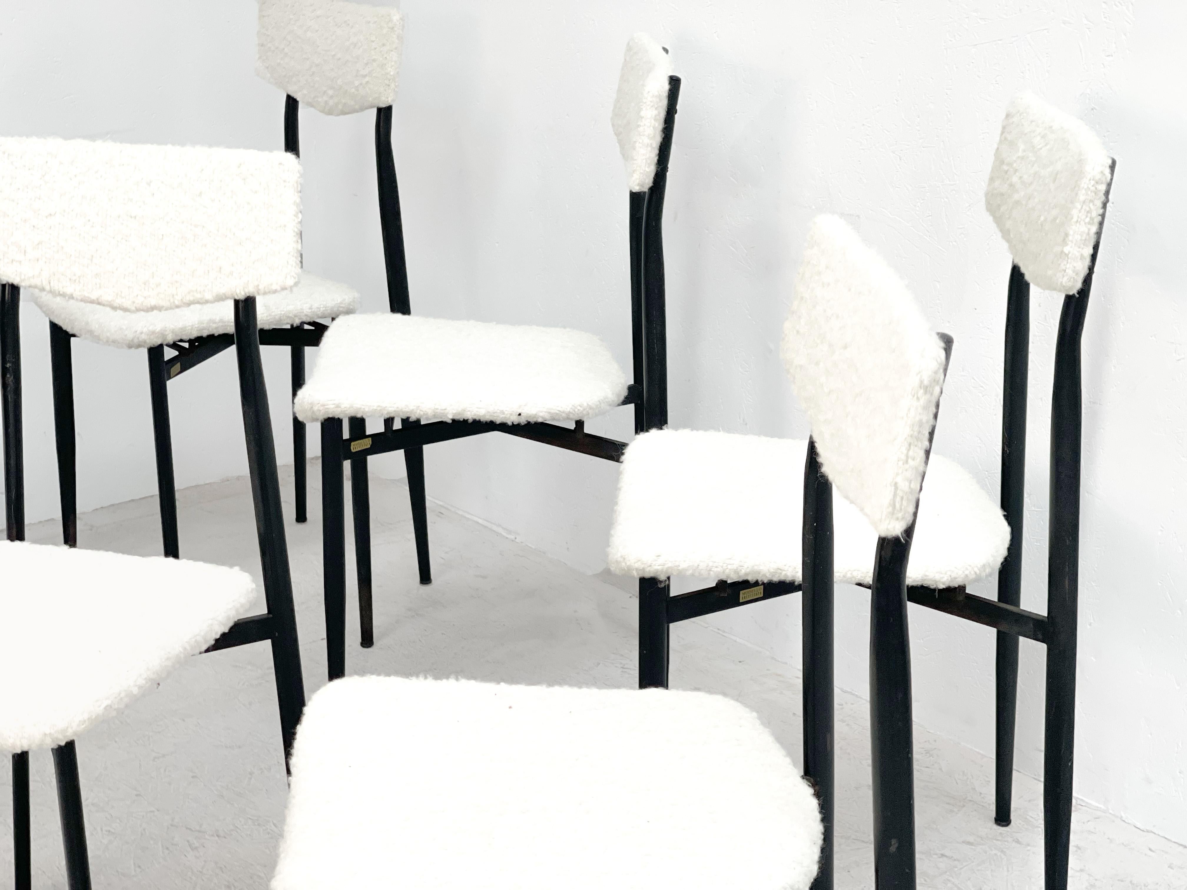 1960's Mid-Century Modern Italian Black Dining Chairs 5