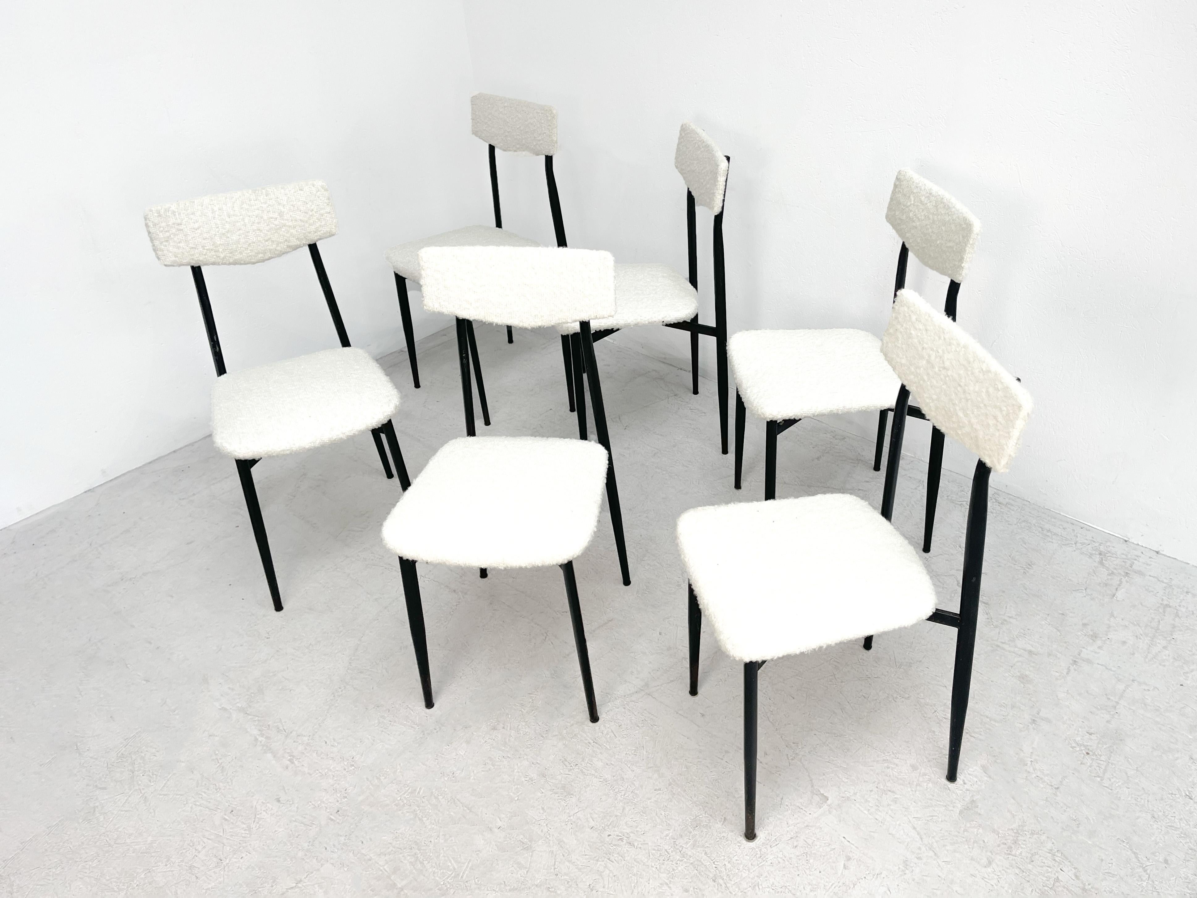 1960's Mid-Century Modern Italian Black Dining Chairs 6