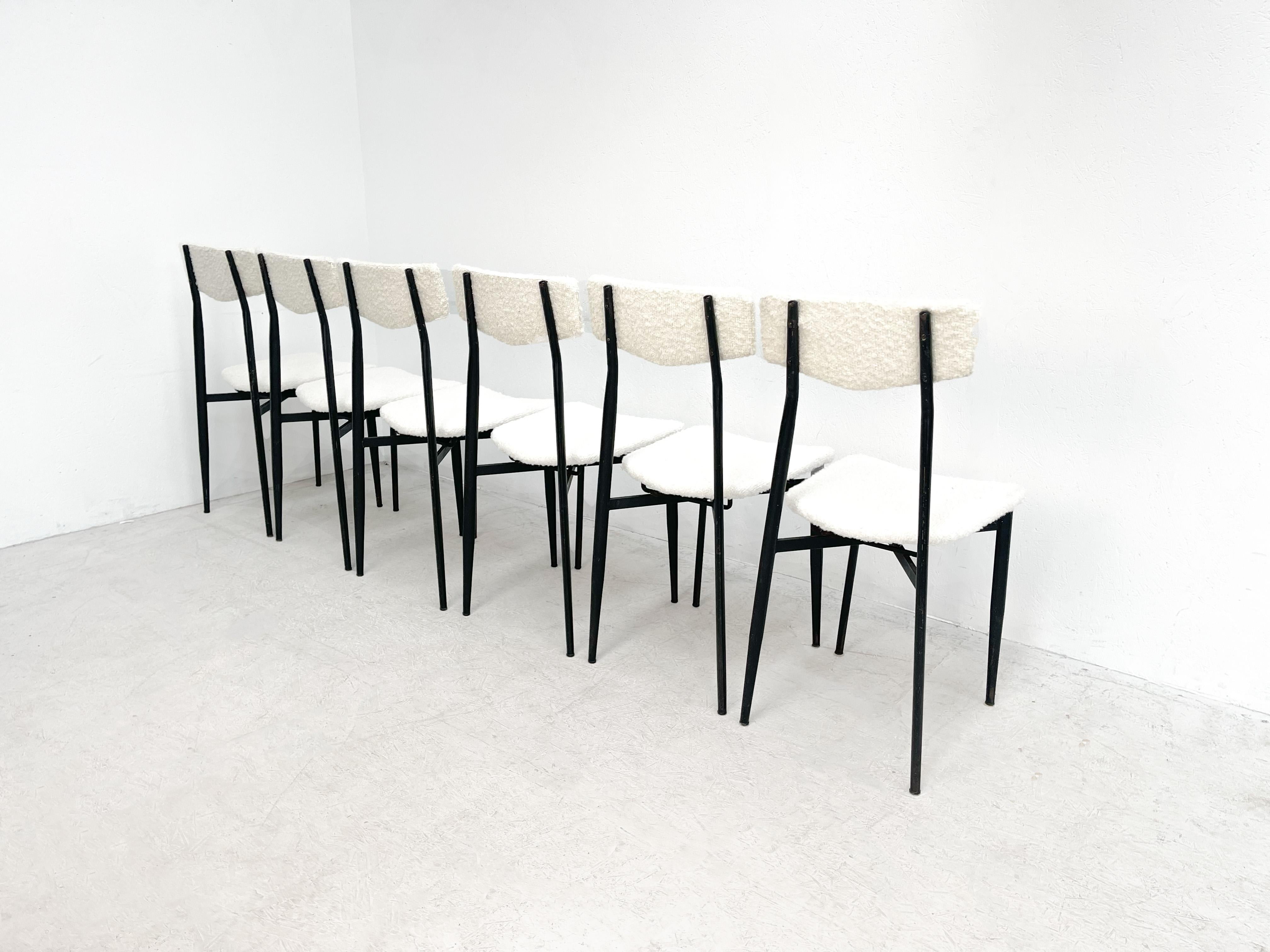 1960's Mid-Century Modern Italian Black Dining Chairs 7