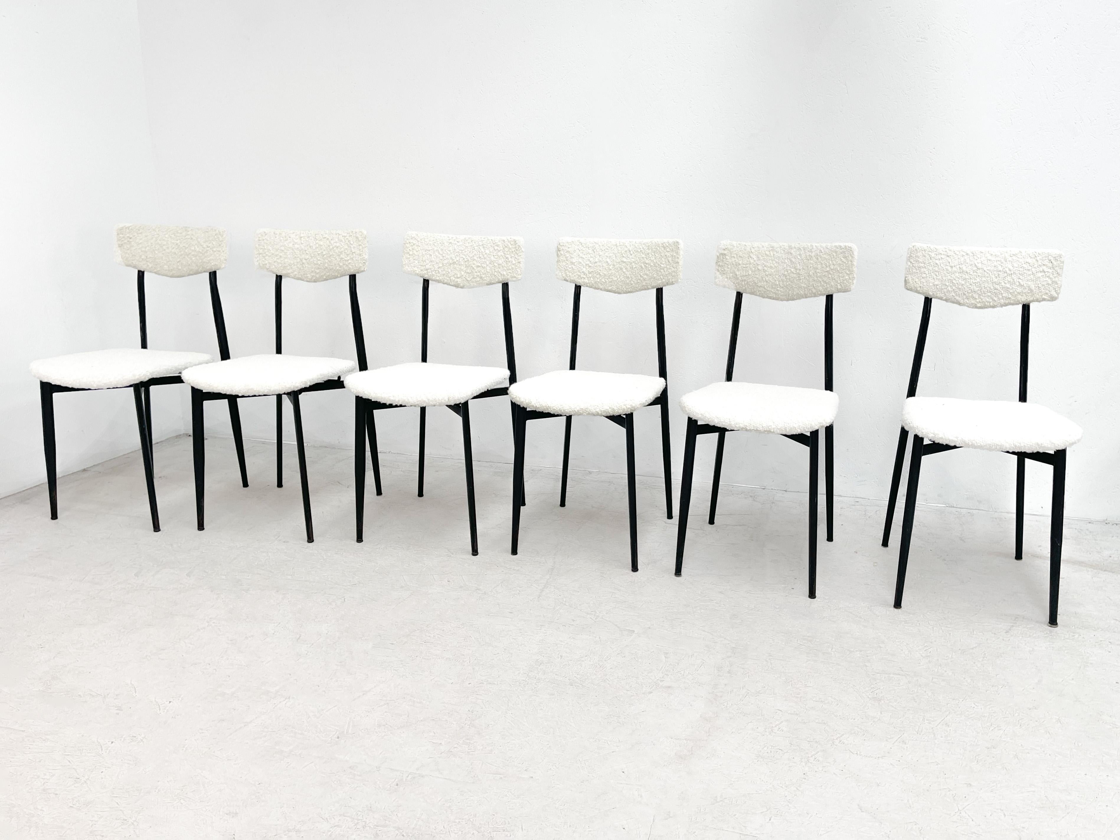 1960's Mid-Century Modern Italian Black Dining Chairs 9