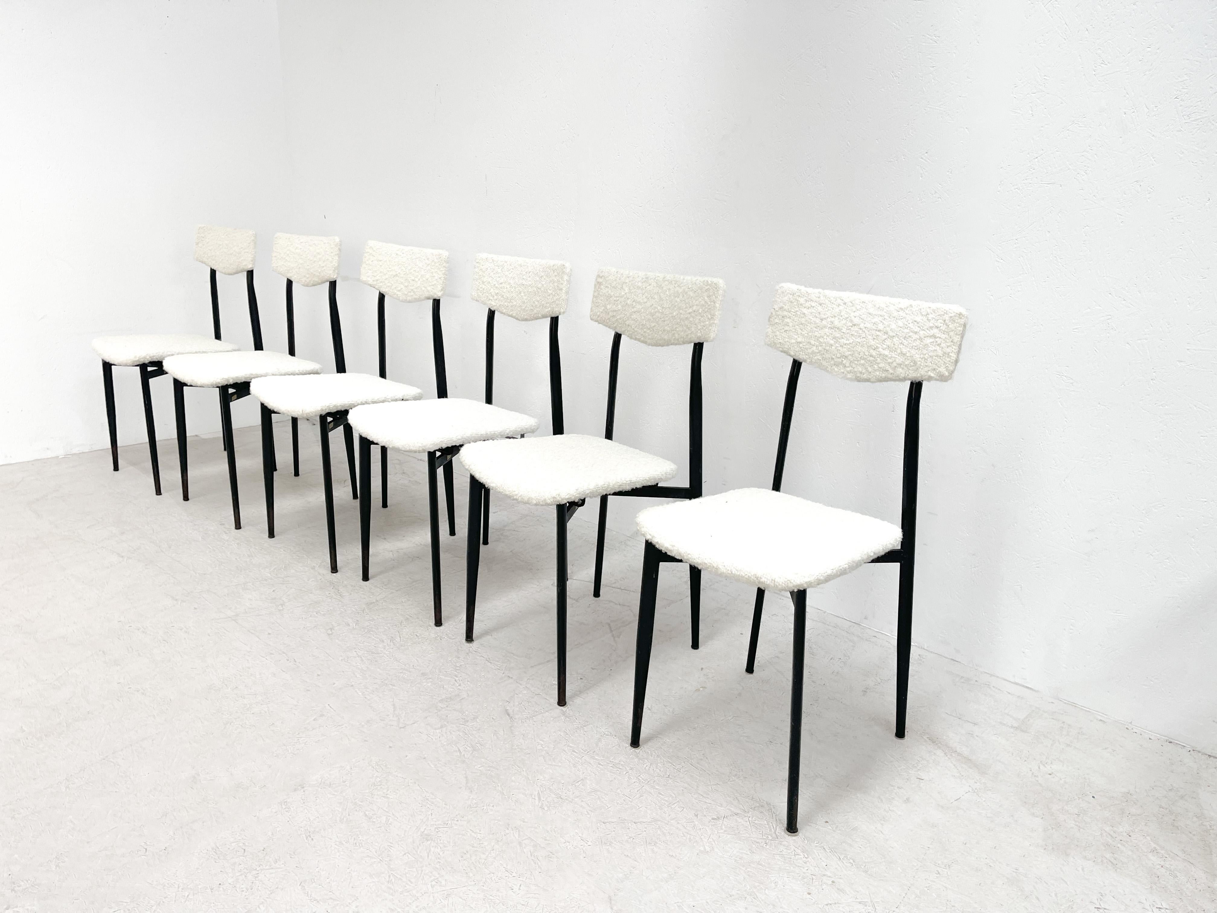 1960's Mid-Century Modern Italian Black Dining Chairs 10