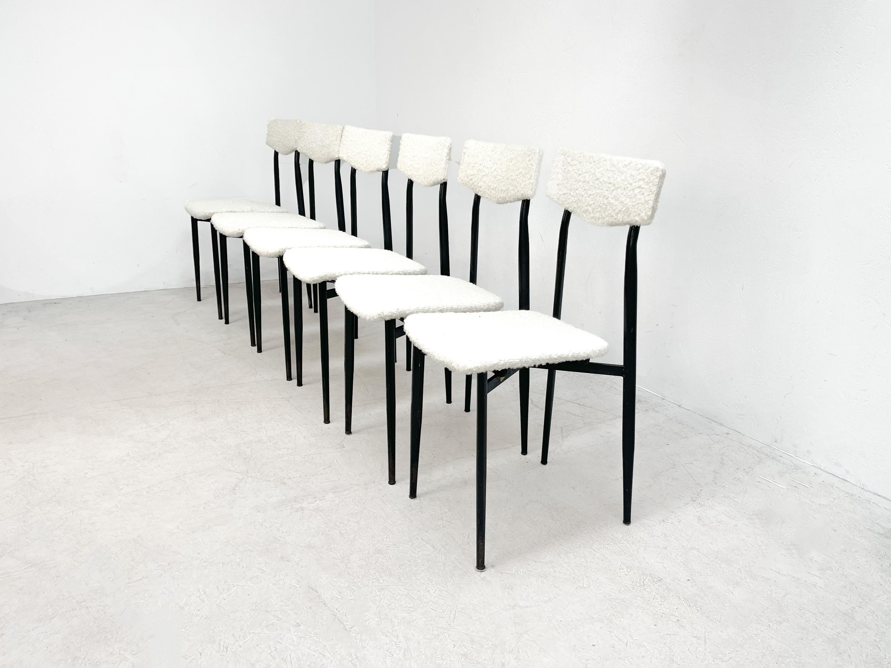 1960's Mid-Century Modern Italian Black Dining Chairs 1